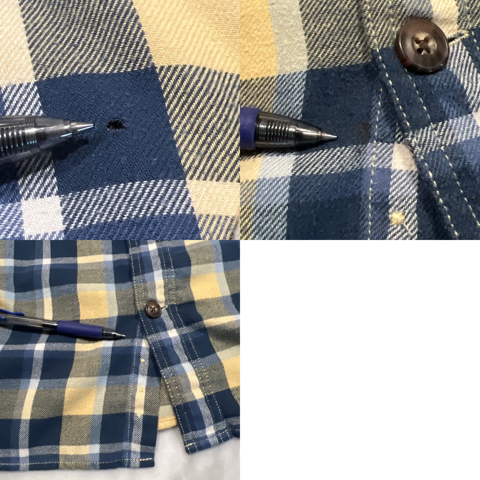 CO Duluth Trading Co Flannel Shirt Mens XL Tall Button-Down Plaid Blue Yellow Pockets Size US XL / EU 56 / 4 - 9 Thumbnail