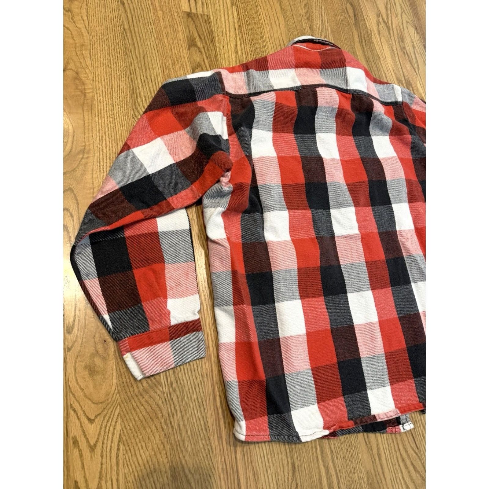 Vintage VINTAGE Five Brother Flannel Shirt Men’s L Button Up Long Sleeve Cotton Red Plaid Cott on Vintage: 80s 90s Outdoor Retro USA Classic Workwear Pockets Size US L / EU 52-54 / 3 - 3 Thumbnail