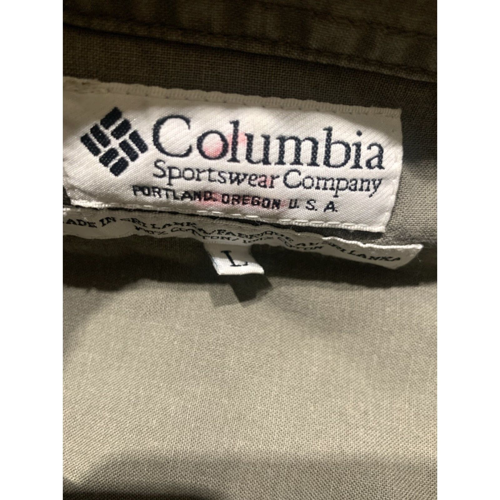 Vintage Columbia Men's Button-Up Shirt Large Brown Cotton Long Sleeve Hunting Shooting Outdoors Casual Size US L / EU 52-54 / 3 - 7 Thumbnail