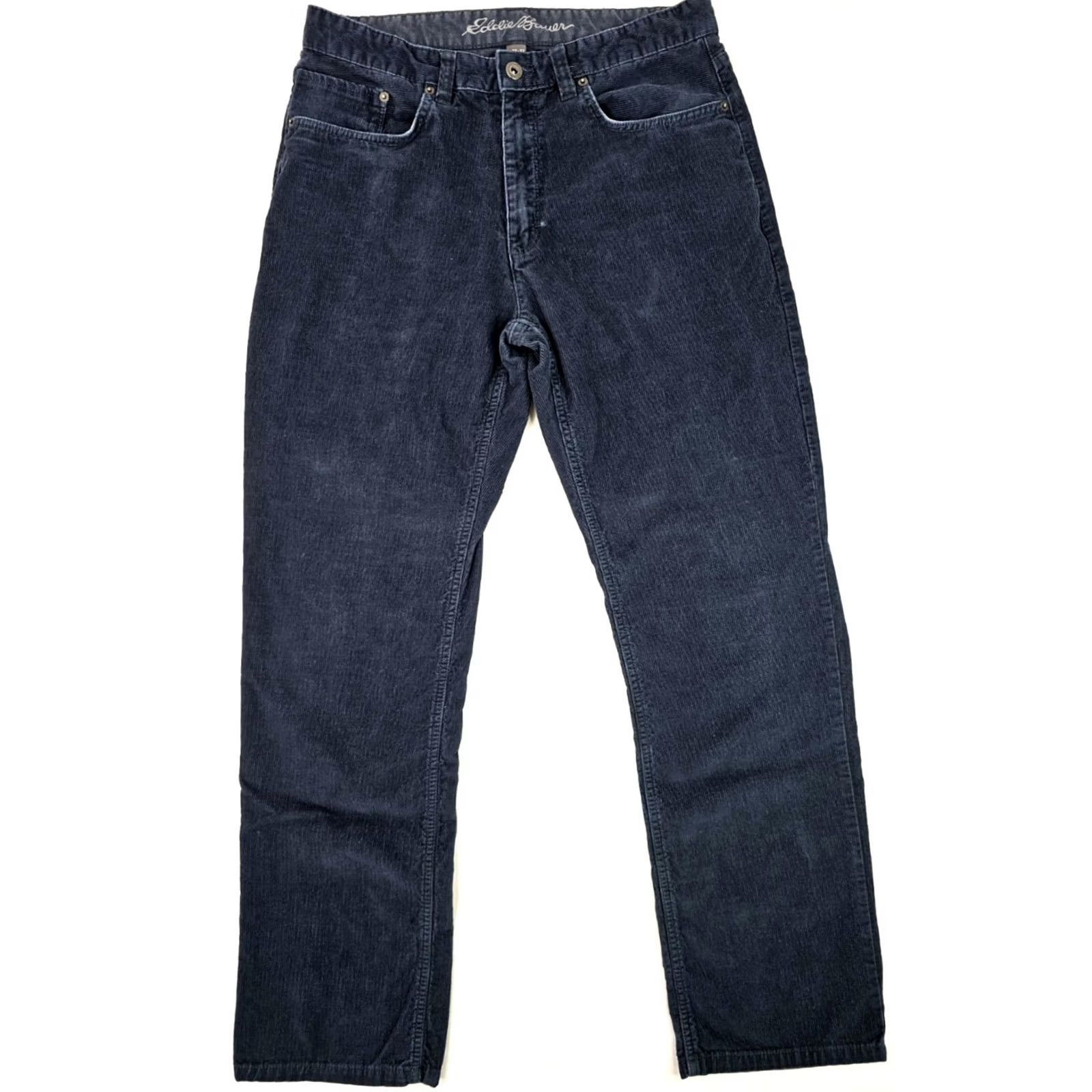 Eddie Bauer Eddie Bauer Straight Fit Corduroy Pants 100% Cotton Men 32x30 Teal 5-Pocket Design Slim Guide Reg Pants Mens Size US 32 / EU 48 - 2 Thumbnail