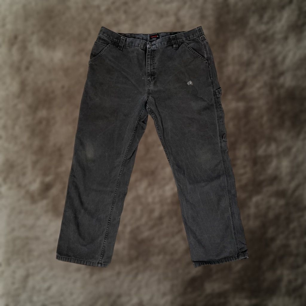 Vintage Wolverine Carpenter Pants Mens 40x32 Dark Gray Workwear Casual 90s Biker Cars Cotton Cotton 40 Regular Pants Mens Size US 40 / EU 56 - 1 Thumbnail