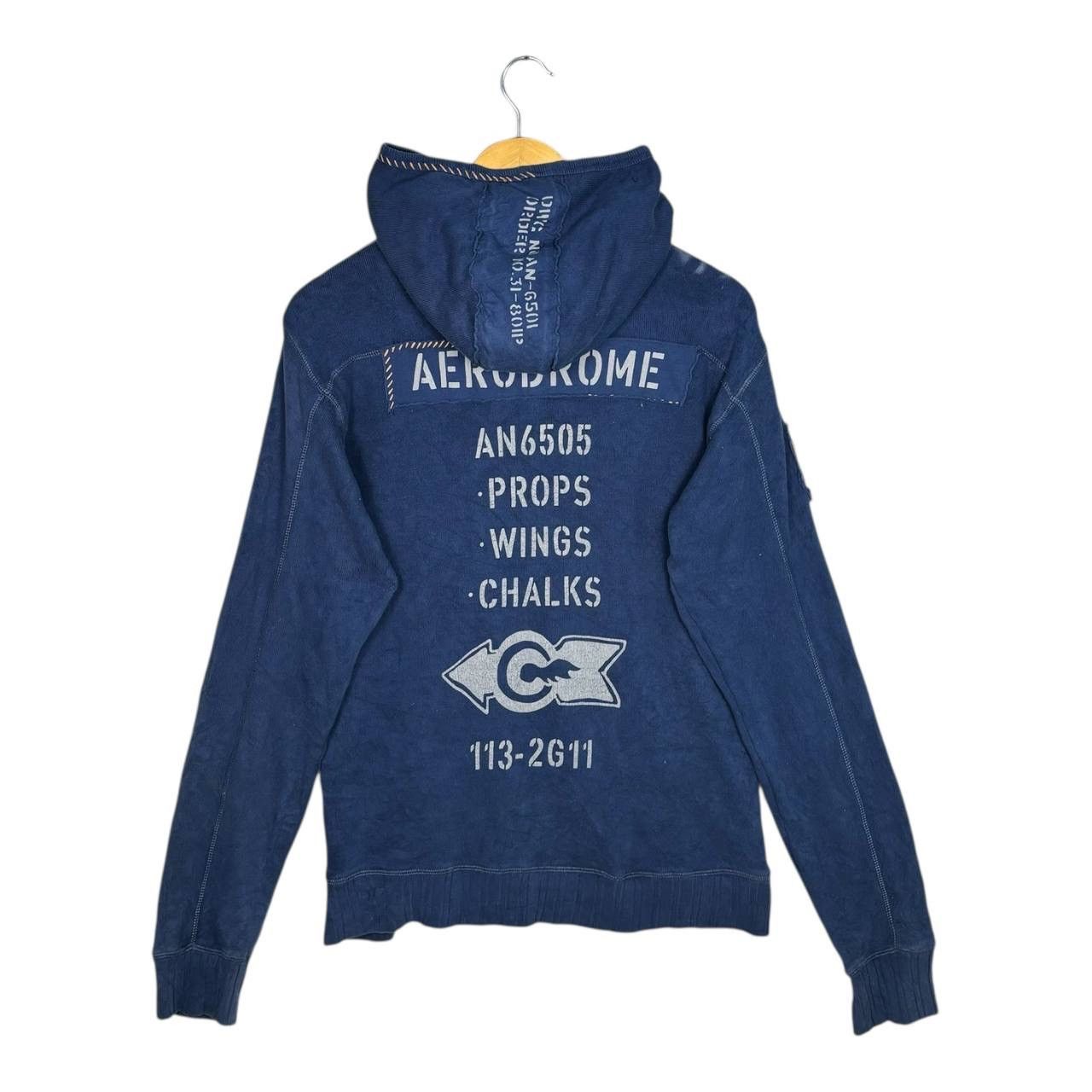 Avirex Thrashed Avirex Aerodrome Hoodie Military ERD Grunge Size US M / EU 48-50 / 2 - 2 Thumbnail