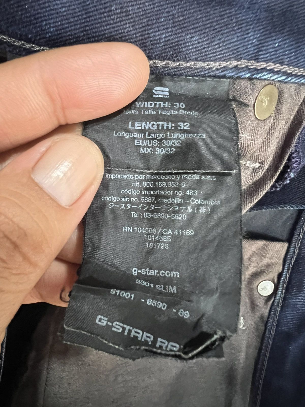 G-Star 🔥G Star Raw 3301 Slim Distressed Denim Size US 33 - 17 Thumbnail