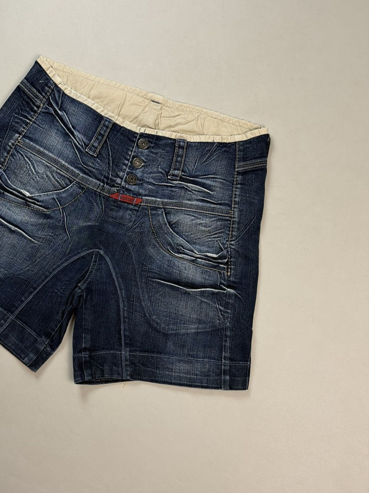 Marithe + Francois Girbaud Marithe Francois Girbaud Vintage Avant-Garde Denim Shorts Size 29" - 4 Thumbnail