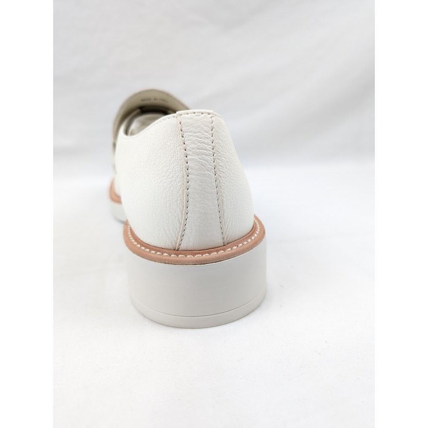 Prada o1rshd1 50mm triangle-logo leather loafers in white Size US 11 / EU 44 - 9 Thumbnail