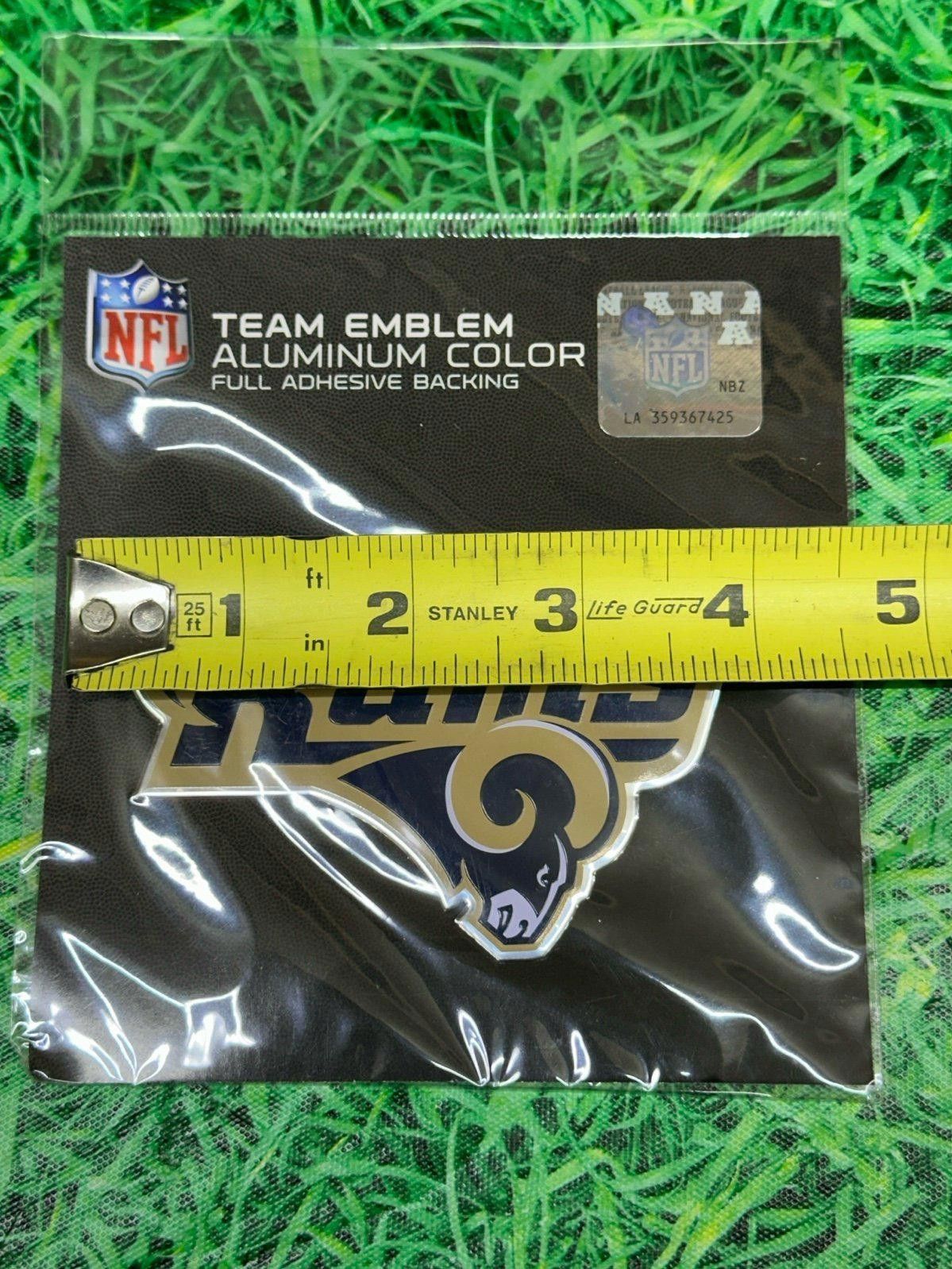 NFL Los Angeles Rams Aluminum Style Decal NEW Size ONE SIZE - 3 Thumbnail