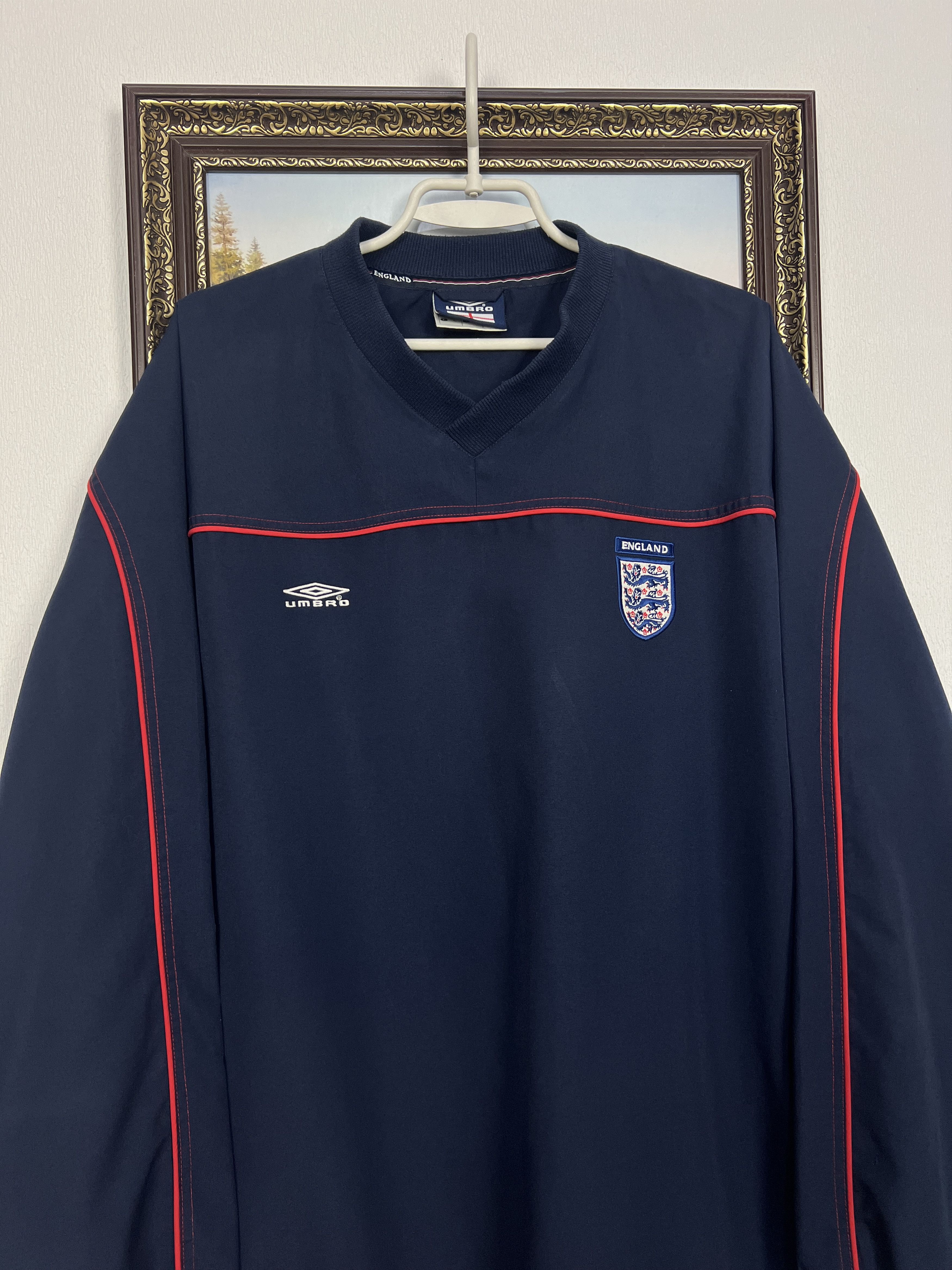 Umbro Vintage England Football Sweatshirt Train Track Top Jacket Size US XL / EU 56 / 4 - 2 Thumbnail