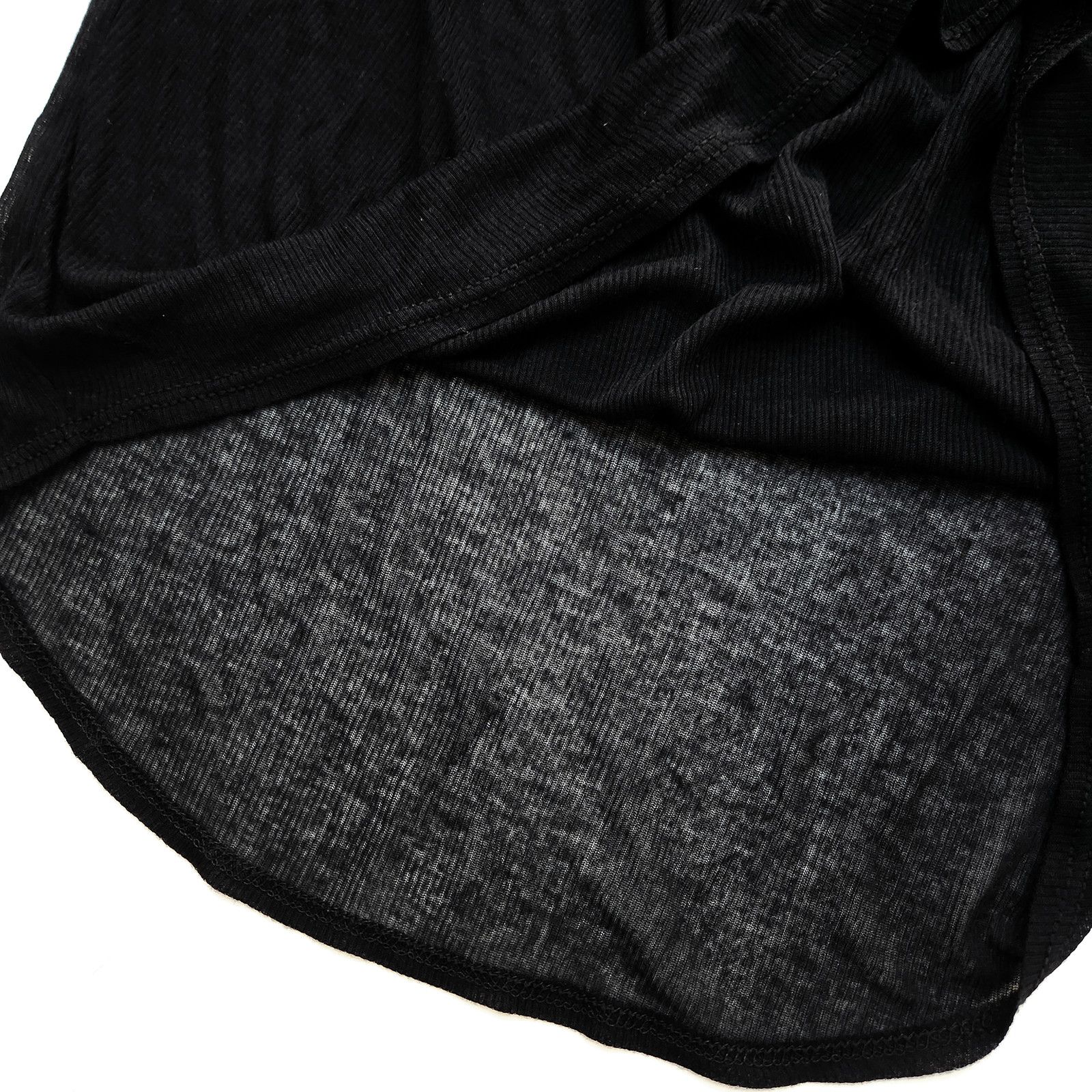 Helmut Lang Helmut Lang Semi-Sheer Modal Ribbed Cowl Neck Sleeveless Top Size S / US 4 / IT 40 - 4 Thumbnail