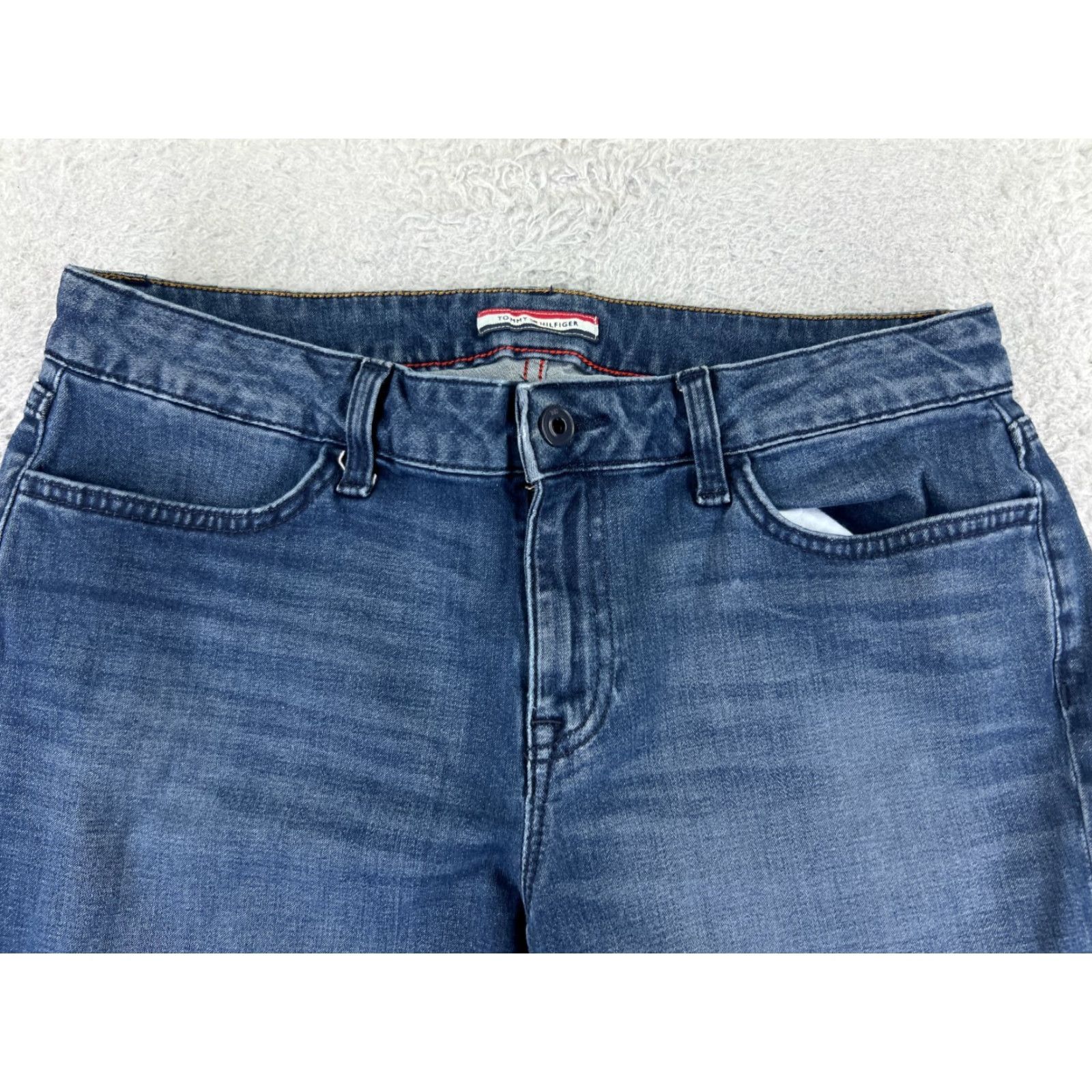 Tommy Hilfiger Tommy Hilfiger Women's Pants Jeans 8 Blue Denim Cropped Straight Mid Rise 28x24 Size 30" / US 8 / IT 44 - 4 Thumbnail