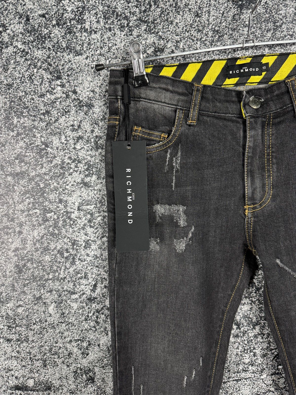 John Richmond John Richmond Denim BP14 Nero Skinny Jeans Fortaleza Italy Size 38" / US 16 / IT 52 - 3 Thumbnail