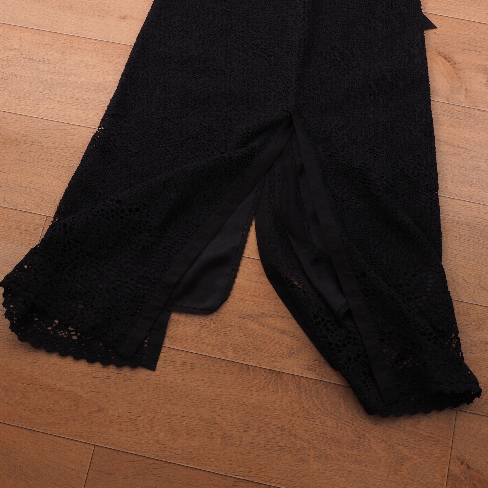Dolce & Gabbana Dolce & Gabbana Vintage Black Cotton Knit Sheer Pencil Skirt Size 27" / US 4 / IT 40 - 7 Thumbnail