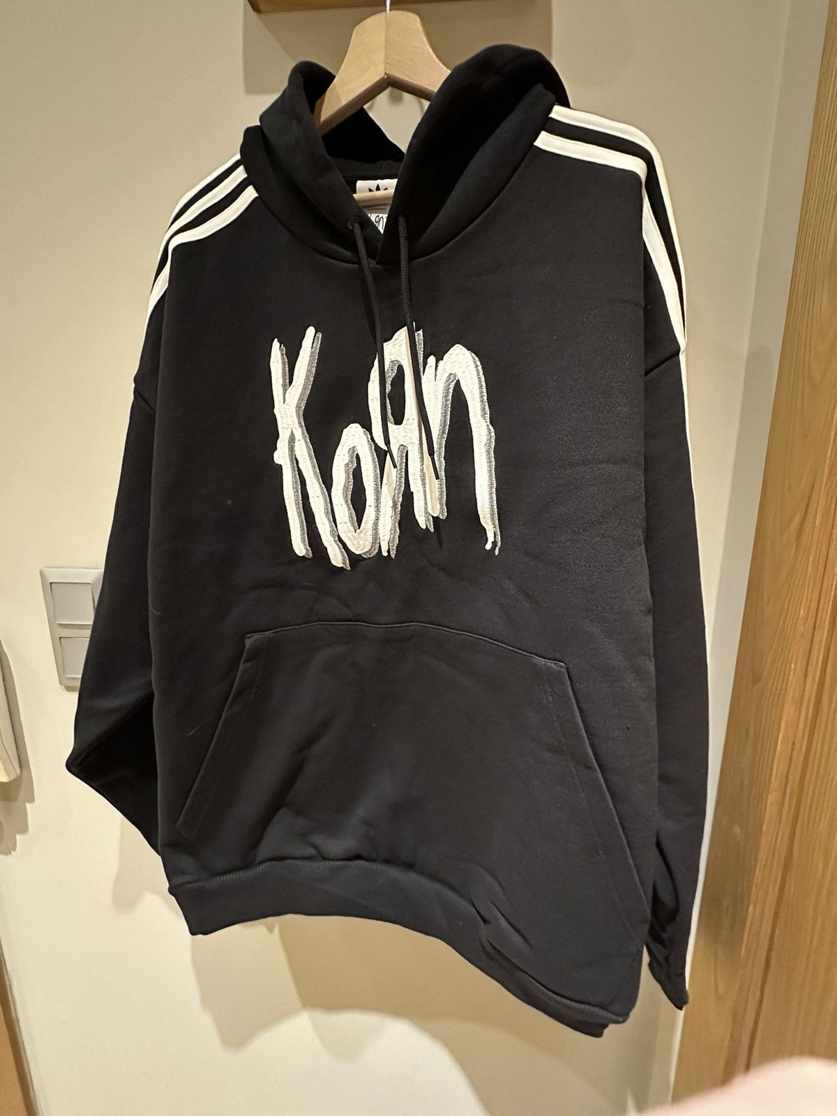 Image of Korn X Adidas Hoodie in Black, Men's (Size XL)