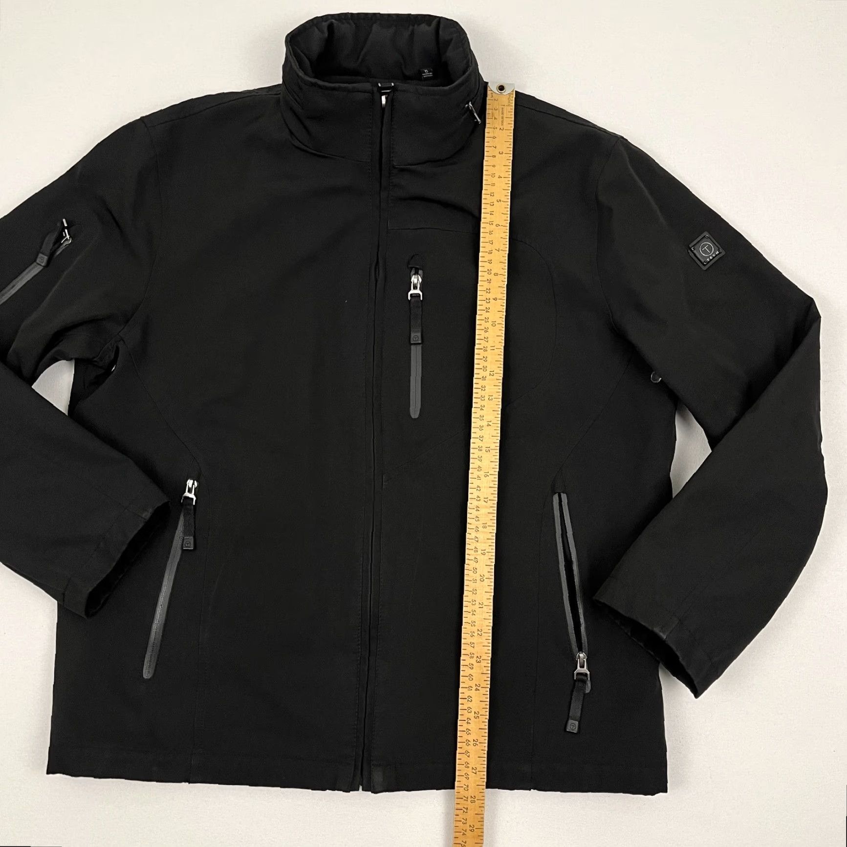 Tumi Tumi Tech Jacket Mens L Black Windbreaker Soft Shell Hooded Full Zip Size US L / EU 52-54 / 3 - 5 Thumbnail