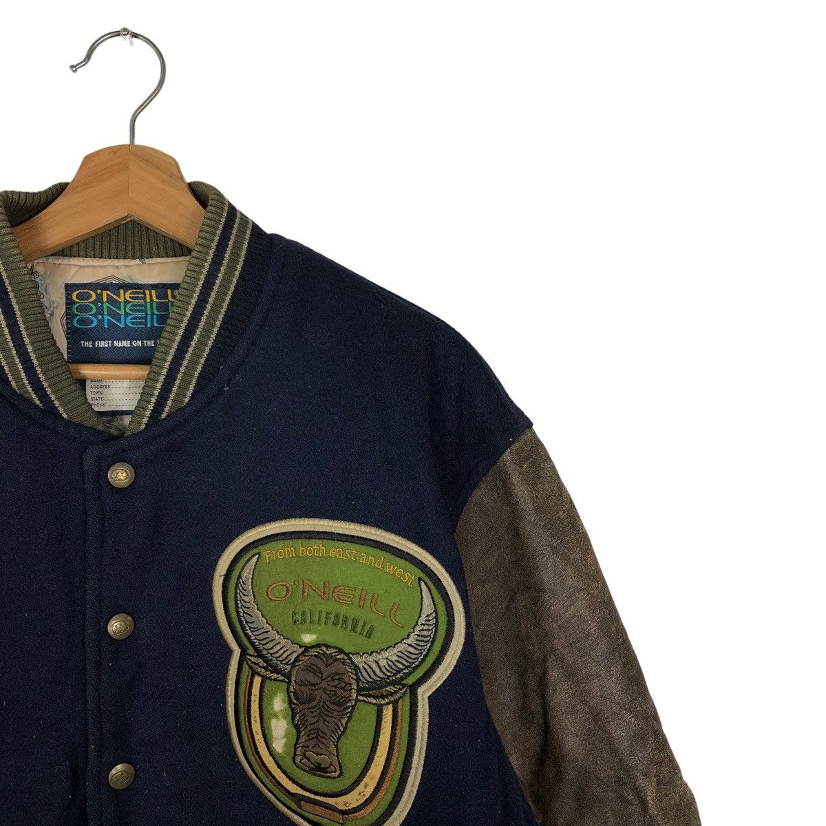 Japanese Brand 🔥90s Rare Vintage Varsity Jacket O’neill Santa Cruz Leather Size US M / EU 48-50 / 2 - 7 Thumbnail