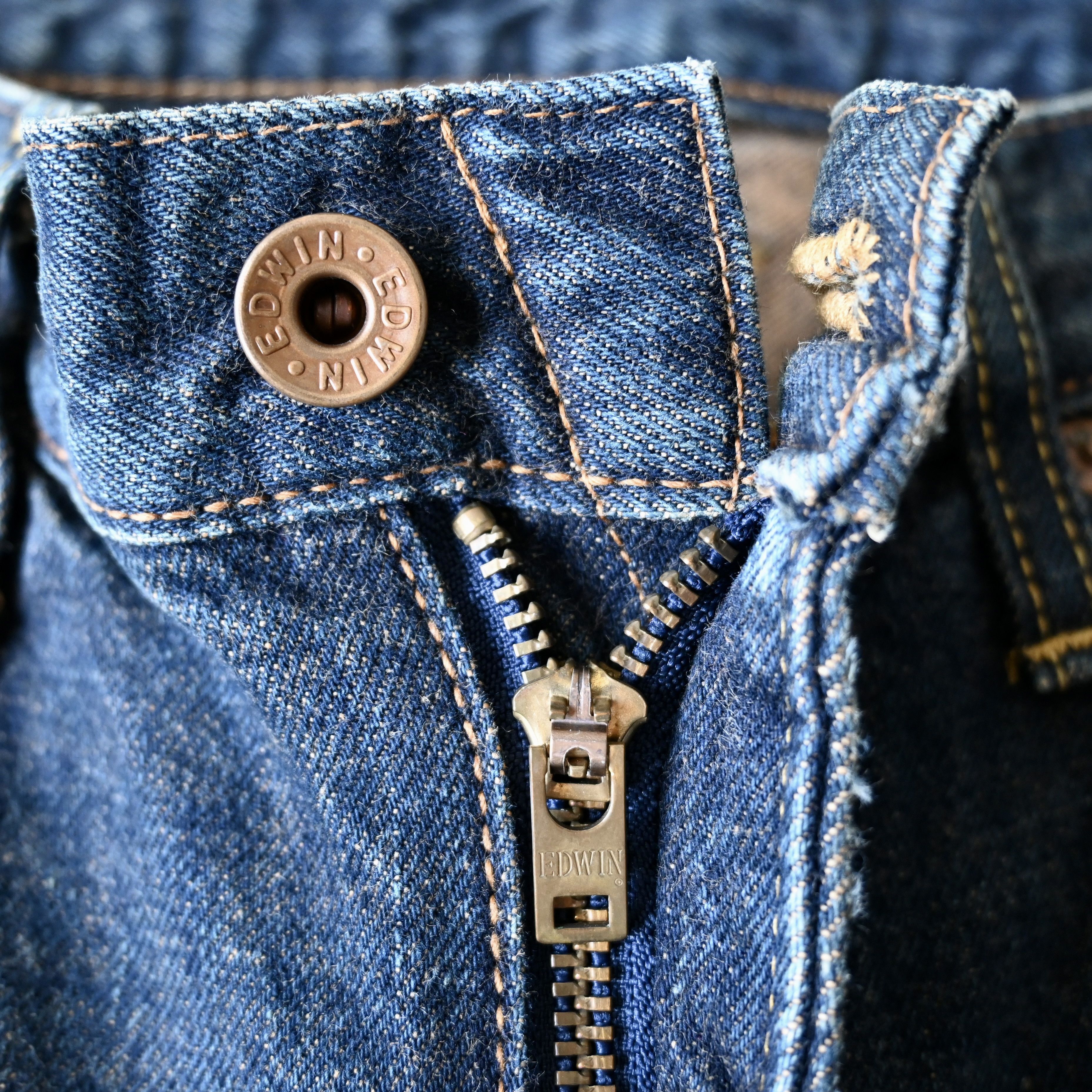 Edwin VTG 1990s EDWIN selvedged jeans, muddy wash, made in Japan Size US 32 / EU 48 - 12 Thumbnail
