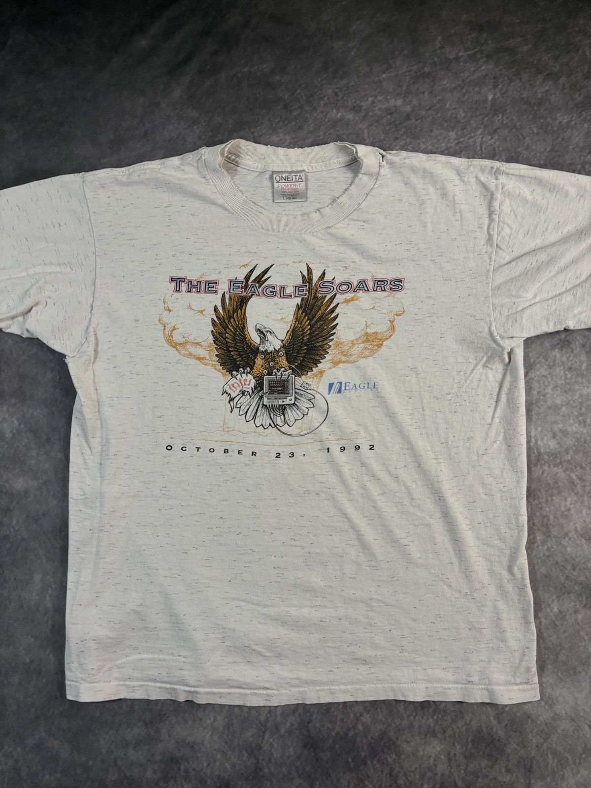 Vintage Vintage Thrashed Tee Eagle Motorcycle Harley Distressed USA Size US L / EU 52-54 / 3 - 2 Thumbnail