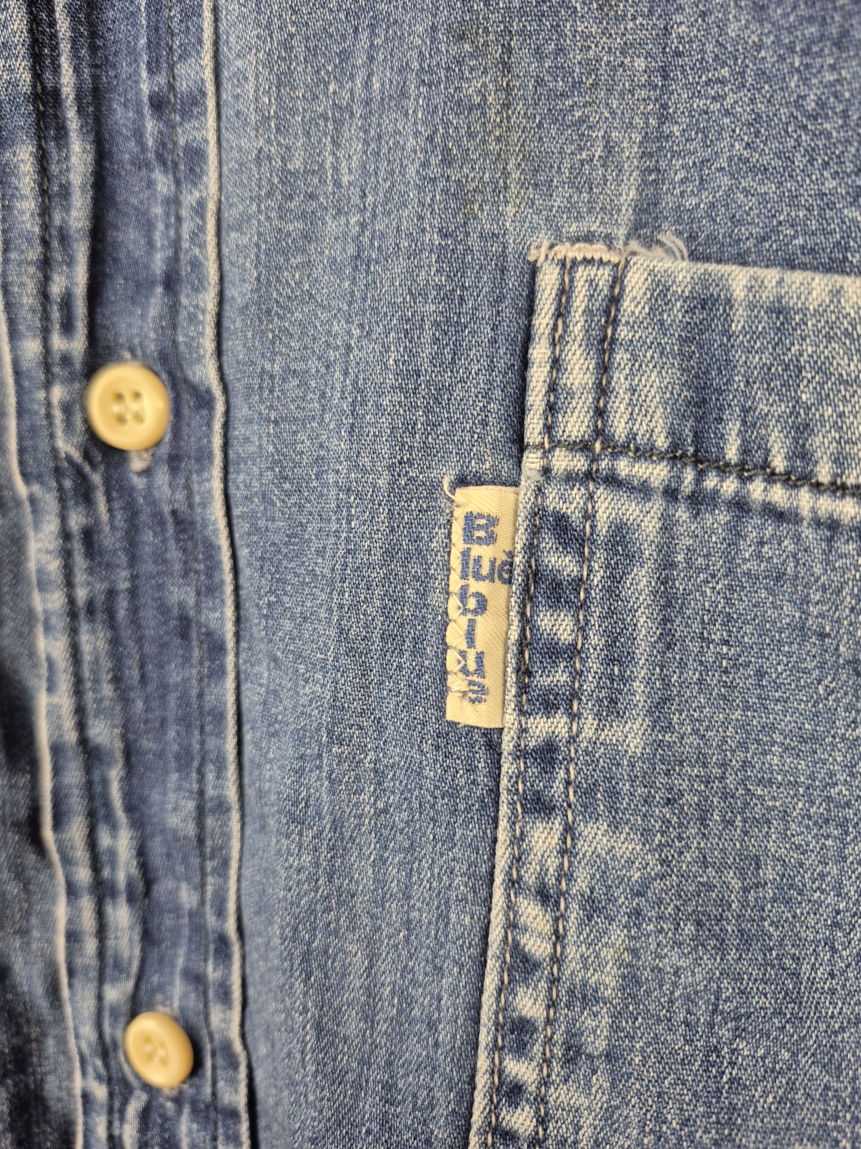 Blue Blue Japan 🔥 Vintage Distressed Blue Blue Japan Button Up Shirt Size US L / EU 52-54 / 3 - 5 Thumbnail