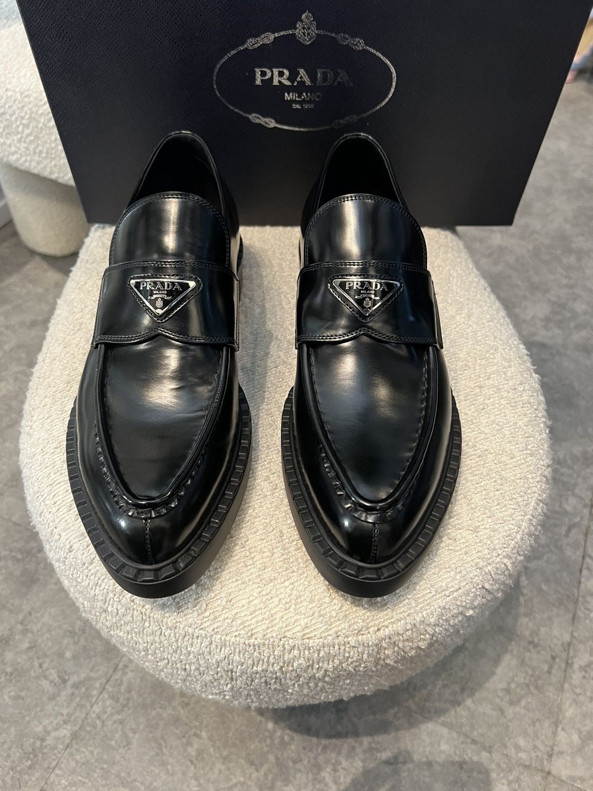 Prada Prada logo loafers Size US 8.5 / EU 41-42 - 9 Thumbnail
