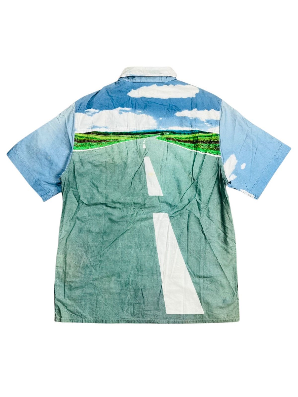 Japanese Brand 2000s Paul Smith - Cloud & Road Button Shirt Size US M / EU 48-50 / 2 - 2 Thumbnail