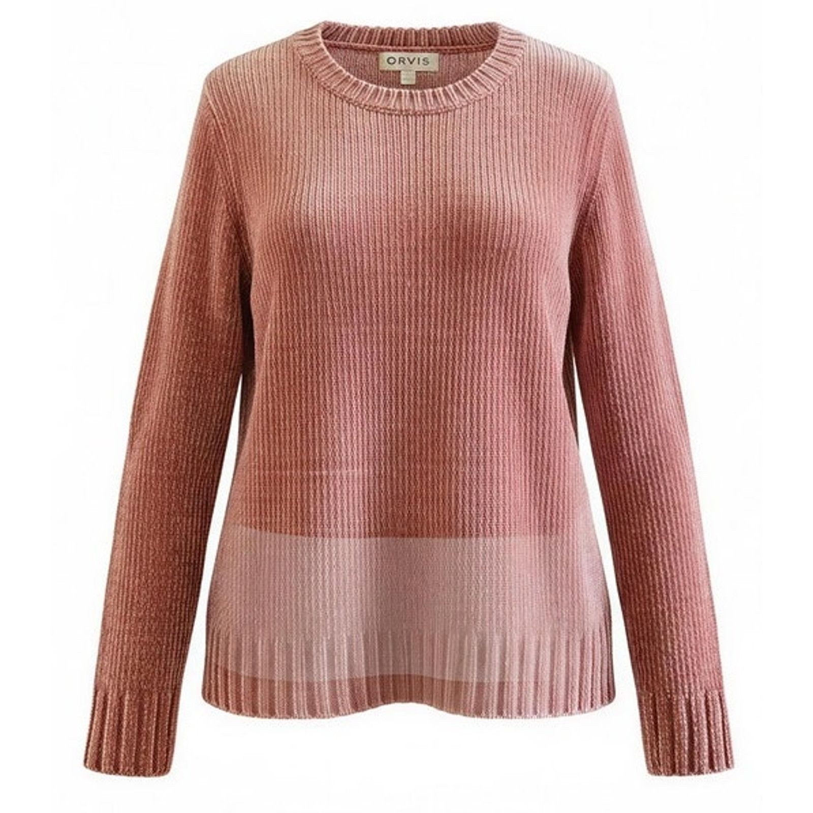 Orvis Orvis Classic Collection Sweater Womens Pink Ribbed Crewneck Size S / US 4 / IT 40 - 1 Thumbnail