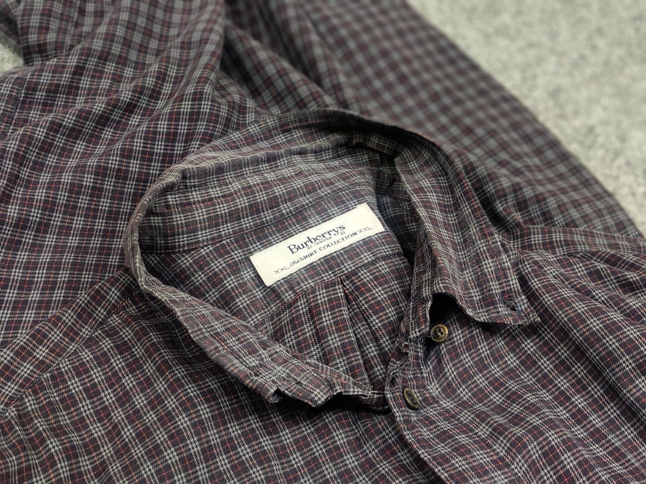 Burberry Vintage 90's Burberry London Nova Check Dark Button Shirt Size US XL / EU 56 / 4 - 11 Thumbnail