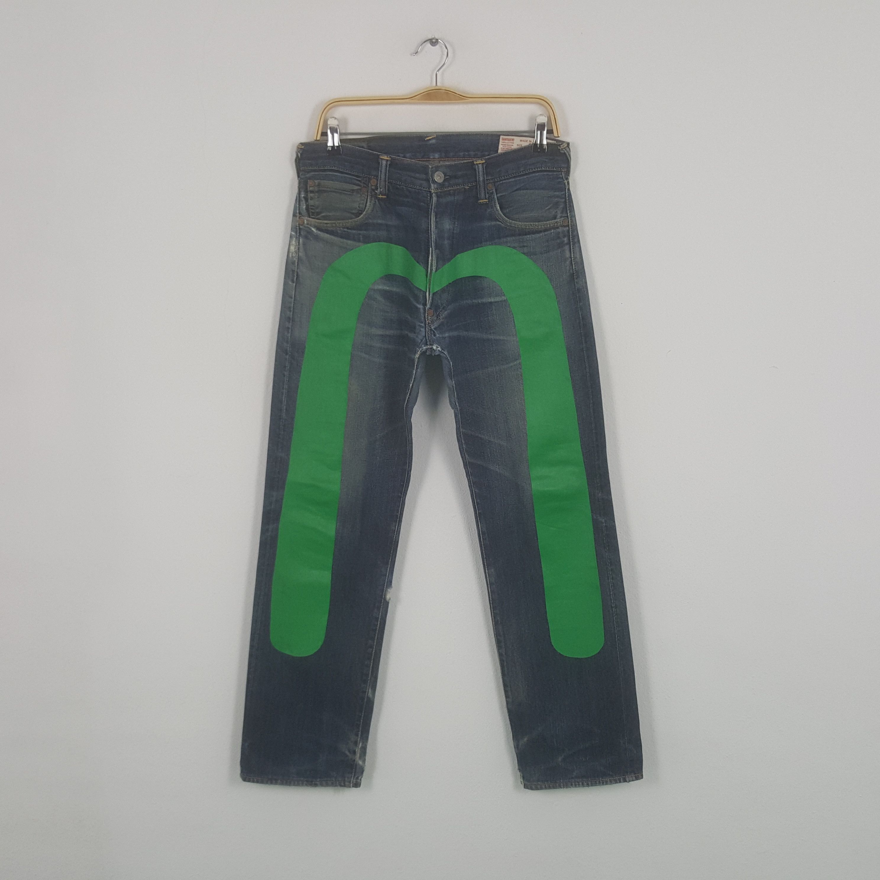Evisu × Japanese Brand × Vintage Vintage Evisu Japanese Brand Daicock Custom Art Denim Jeans Size US 30 / EU 46 - 1 Thumbnail