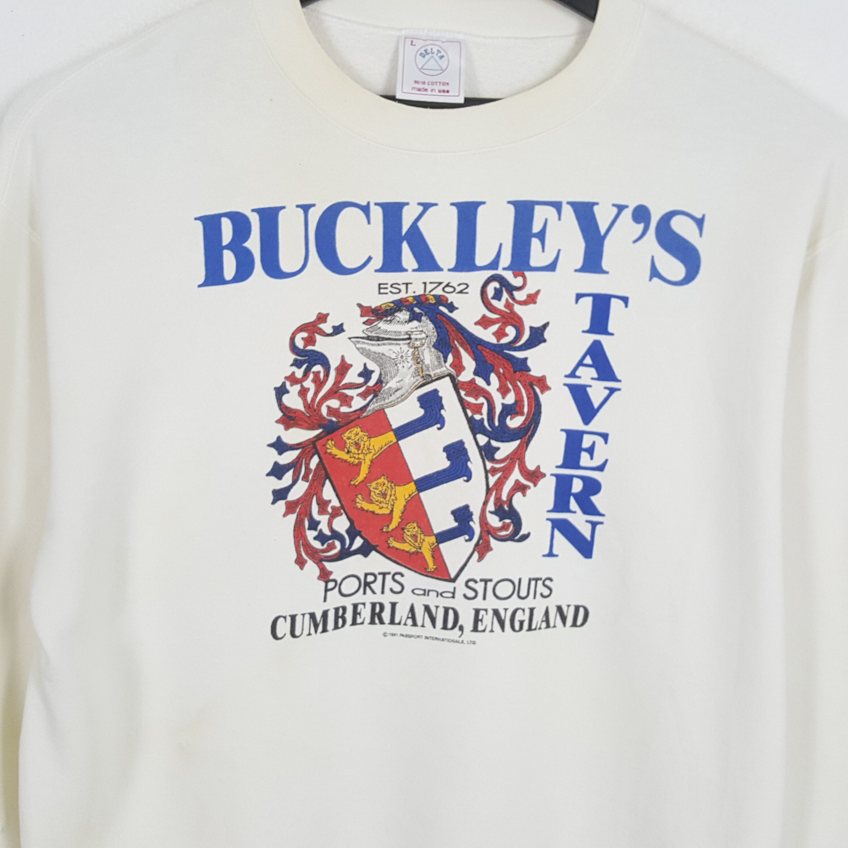 Vintage BUCKLEY'S TAVERN Cumberland England Vintage Swearshirt Size US L / EU 52-54 / 3 - 2 Thumbnail