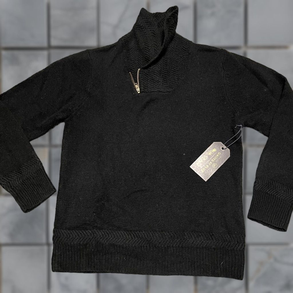 United By Blue United by Blue Sweater Mens Large Shetland Wool Black Mountain Run Shirt Pullover Men L Black Mountain Run Size US L / EU 52-54 / 3 - 1 Thumbnail