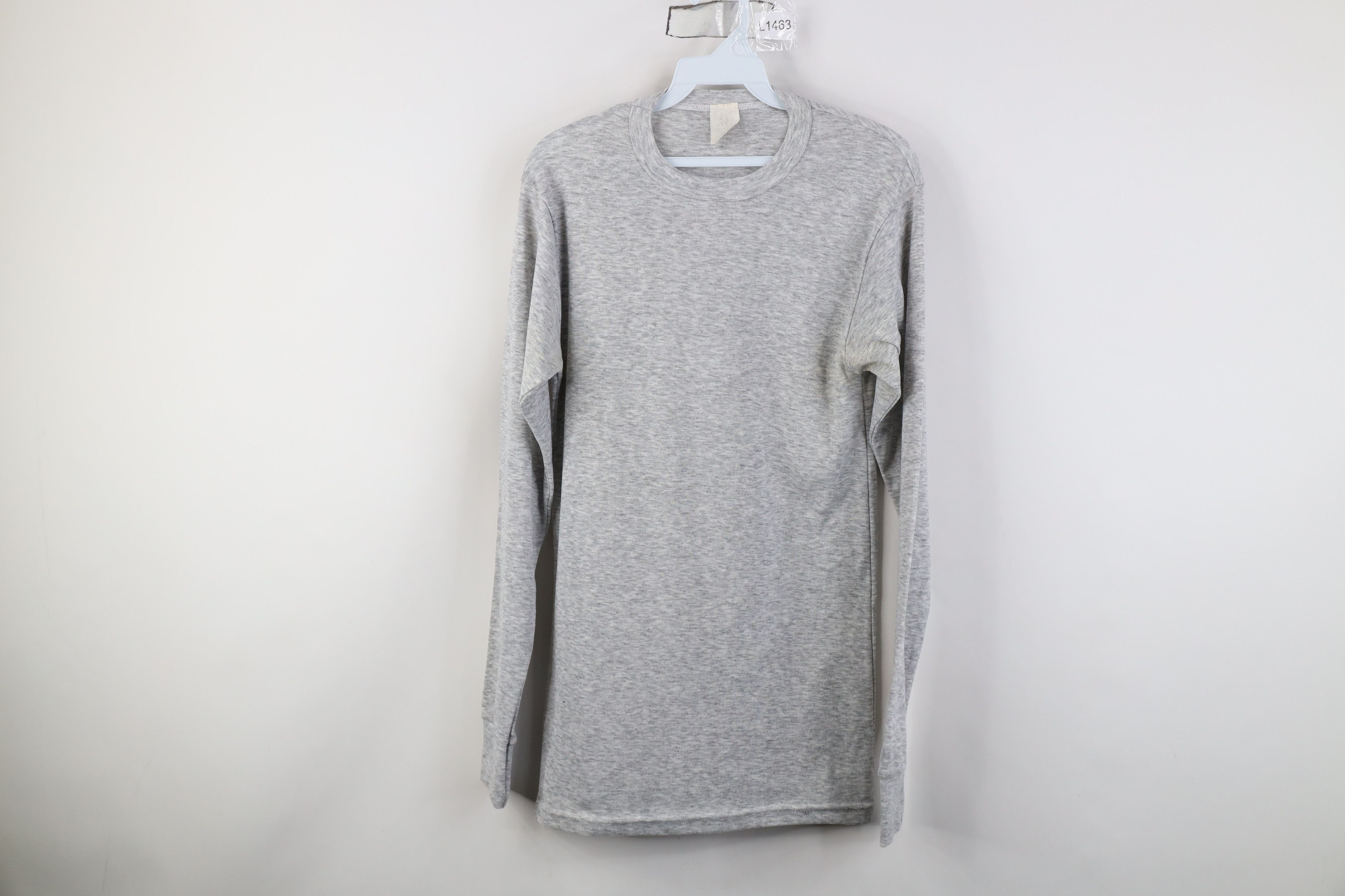 Vintage Vintage 90s Streetwear Knit Long Sleeve T-Shirt Gray USA Size US M / EU 48-50 / 2 - 1 Thumbnail