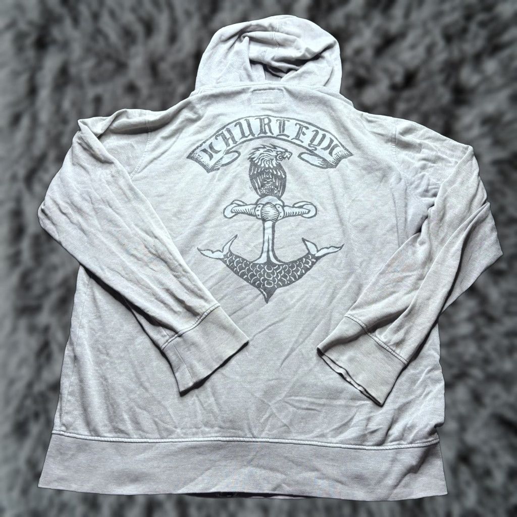 Hurley VINTAGE Hurley Full Zip Hoodie Men’s XL Gray Regular Hoodie 90s Grunge Retro Skateboarding Gym & Training Anchor Logo Zipper Embroidered Pockets Read Size US XL / EU 56 / 4 - 1 Thumbnail