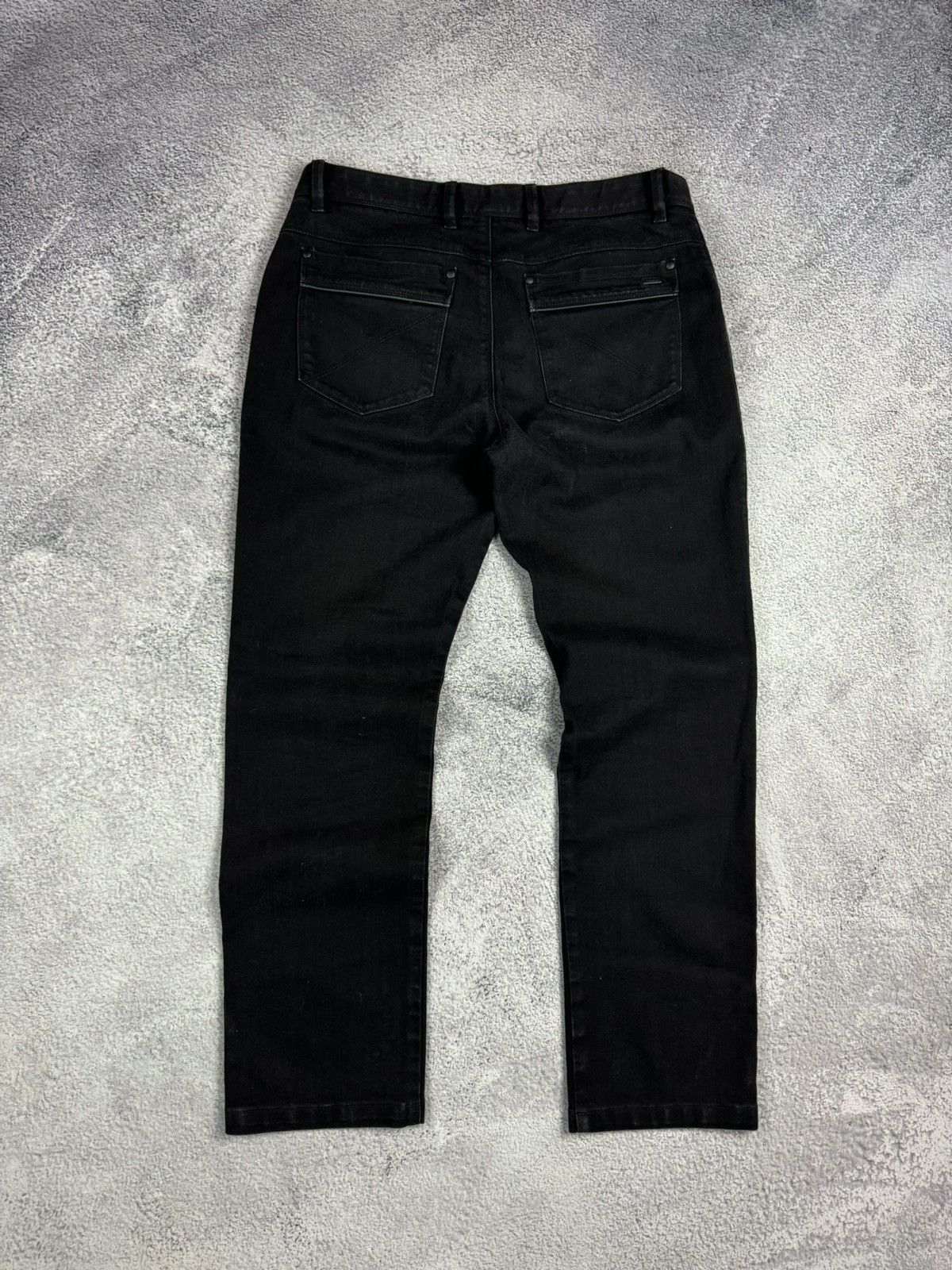 Ermenegildo Zegna × Z Zegna Zegna Sport Pure Black Denim 9,5 OZ Jeans Slim Fit Size US 36 / EU 52 - 20 Thumbnail