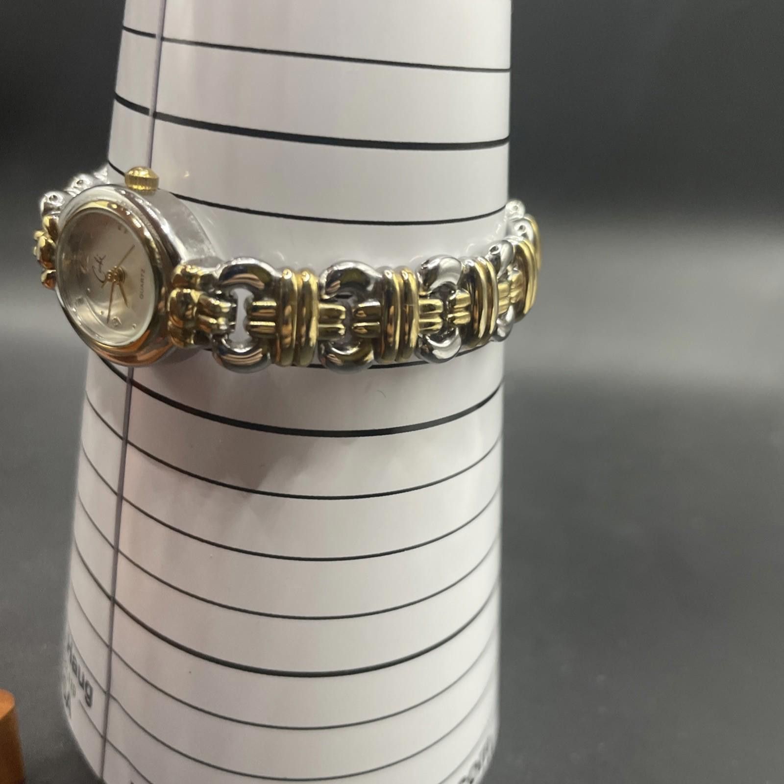 Designer Cache Watch Women Gold & Silver Quartz Watch New Battery Size ONE SIZE - 9 Thumbnail