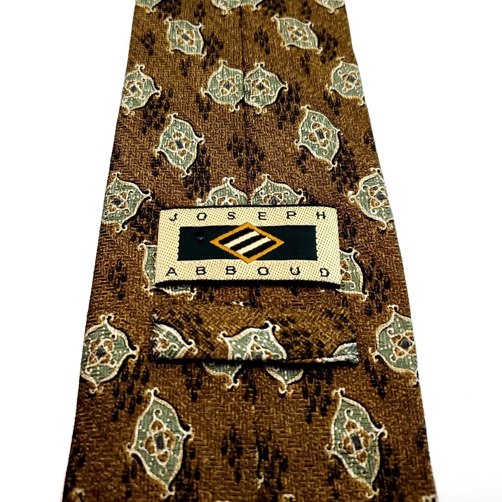 Joseph Abboud Joseph Abboud Silk Tie Textured Brown Geometric Size ONE SIZE - 4 Thumbnail