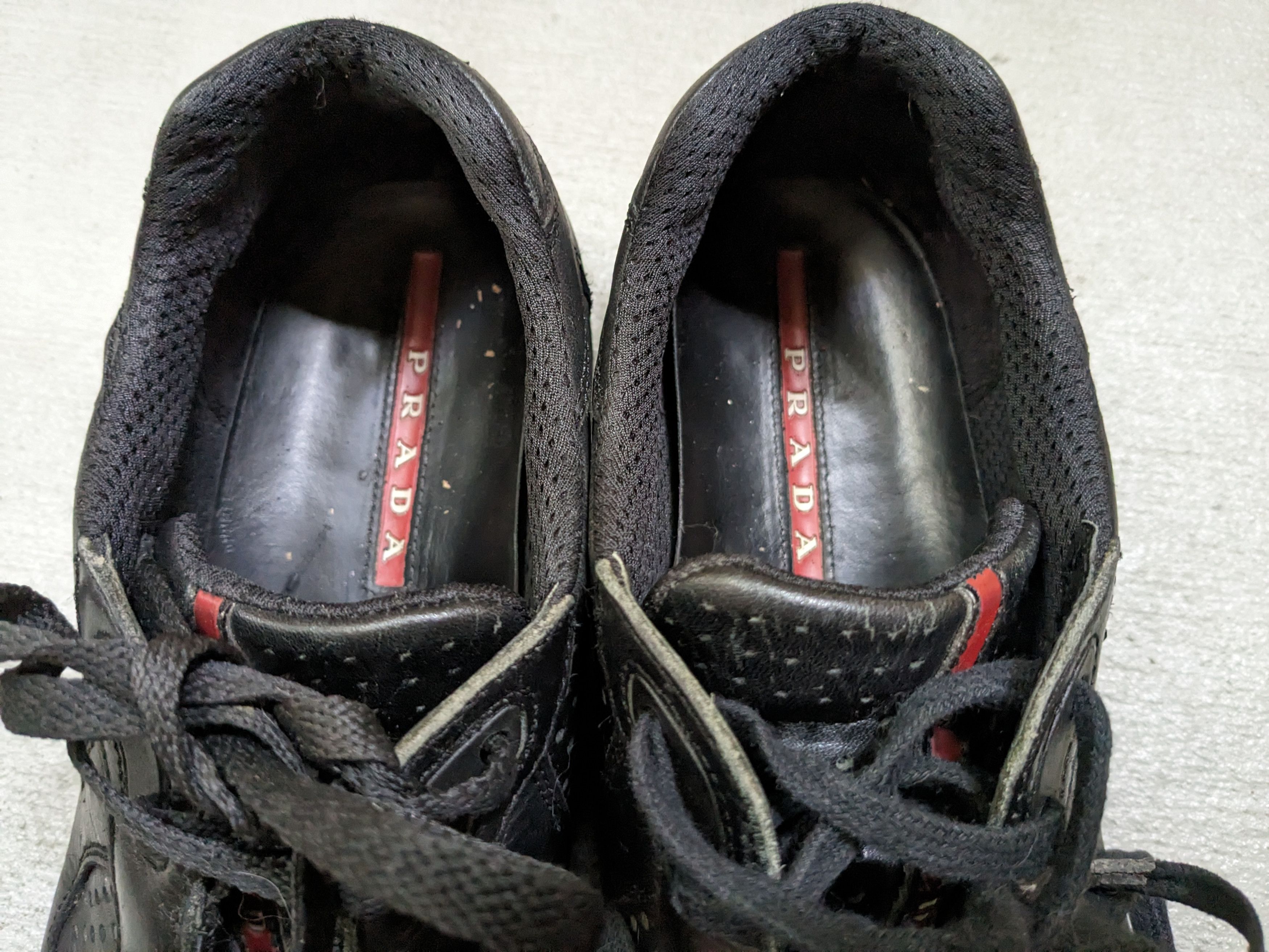 Prada Prada America's Cup Size 9.5 Black Red Leather Low Tops Size US 9.5 / EU 42-43 - 4 Thumbnail