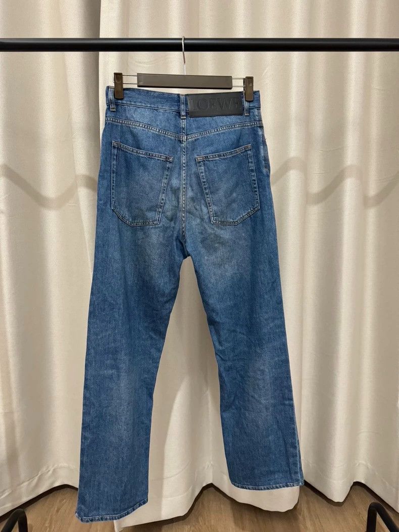 Loewe LOEWE Blue leather logo worn through jeans Size 30" / US 8 / IT 44 - 2 Thumbnail