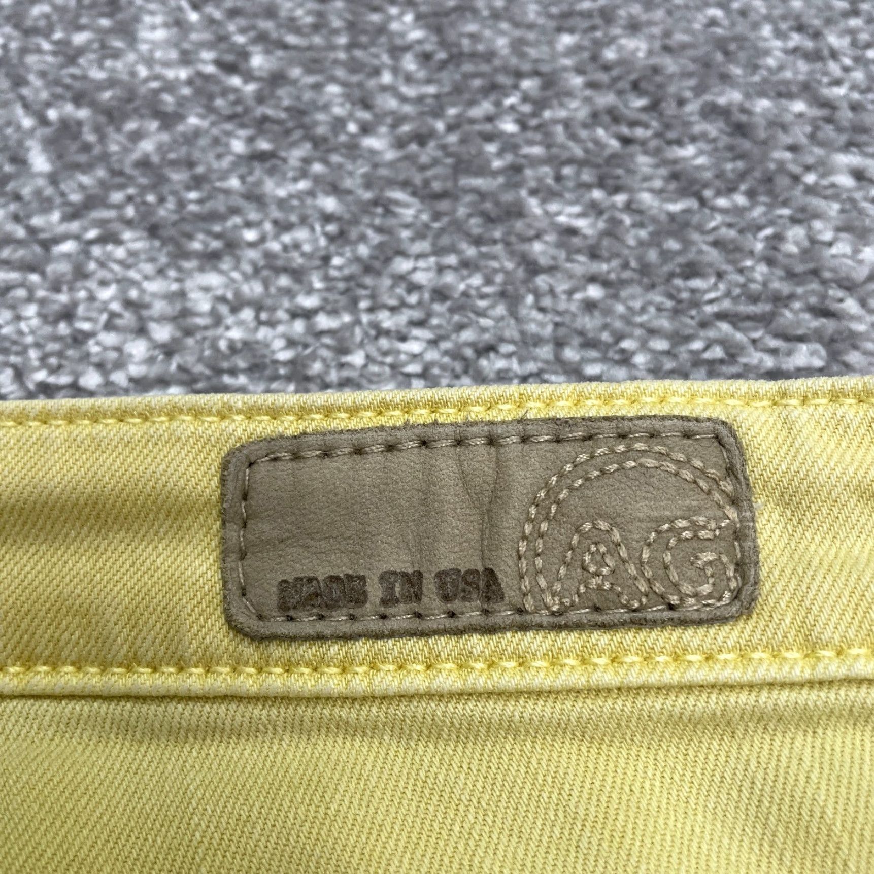 Vintage VINTAGE? Wait no vintage: The Stevie Ankle Smil Straight Jeans Womens 28R Yellow AG Adriano Goldschmied Jeans 28in Inseam Size 28" / US 6 / IT 42 - 6 Thumbnail