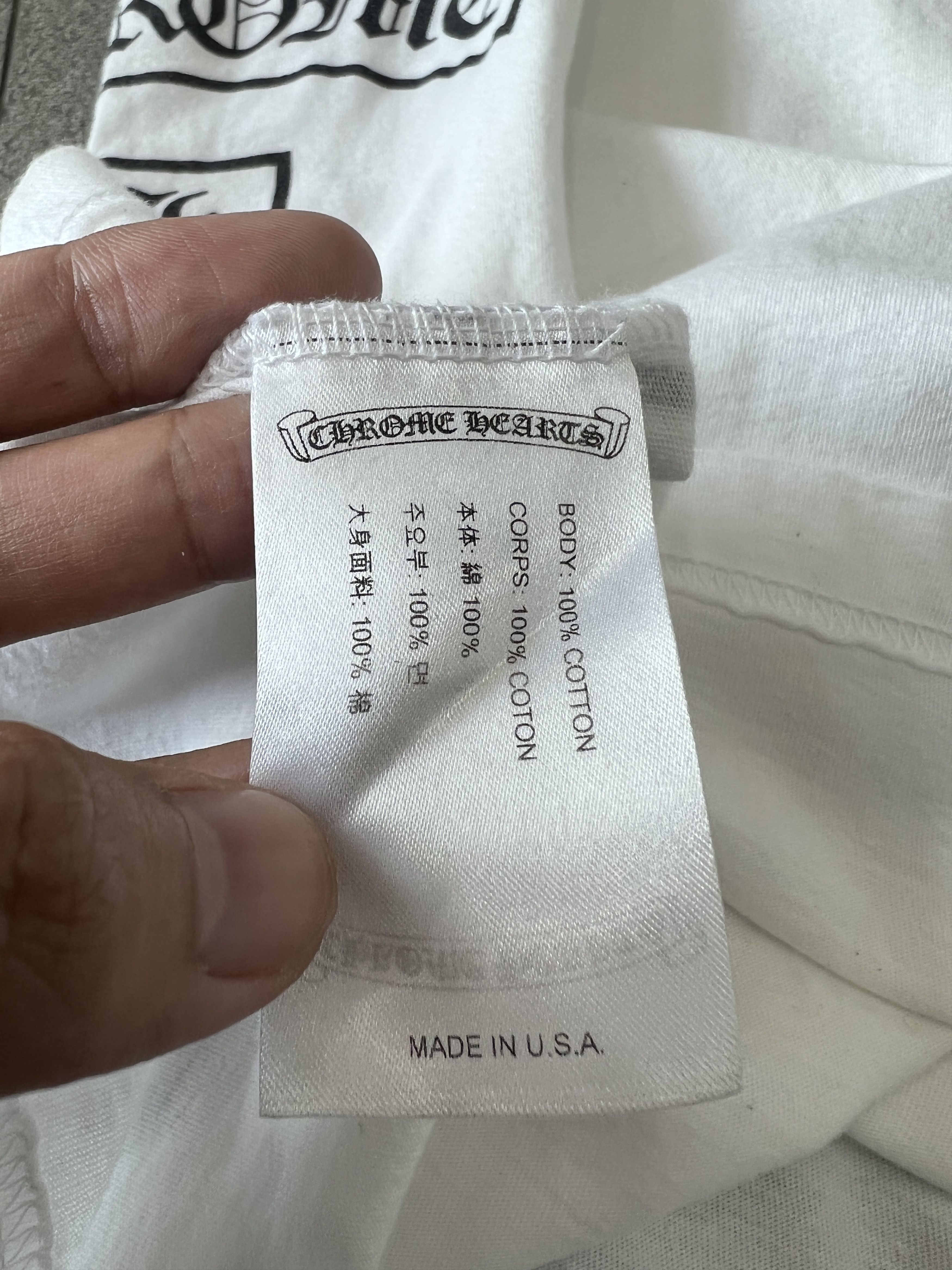 Chrome Hearts Chrome Hearts Pocket Logo Tee White USA Size L Size US L / EU 52-54 / 3 - 8 Thumbnail