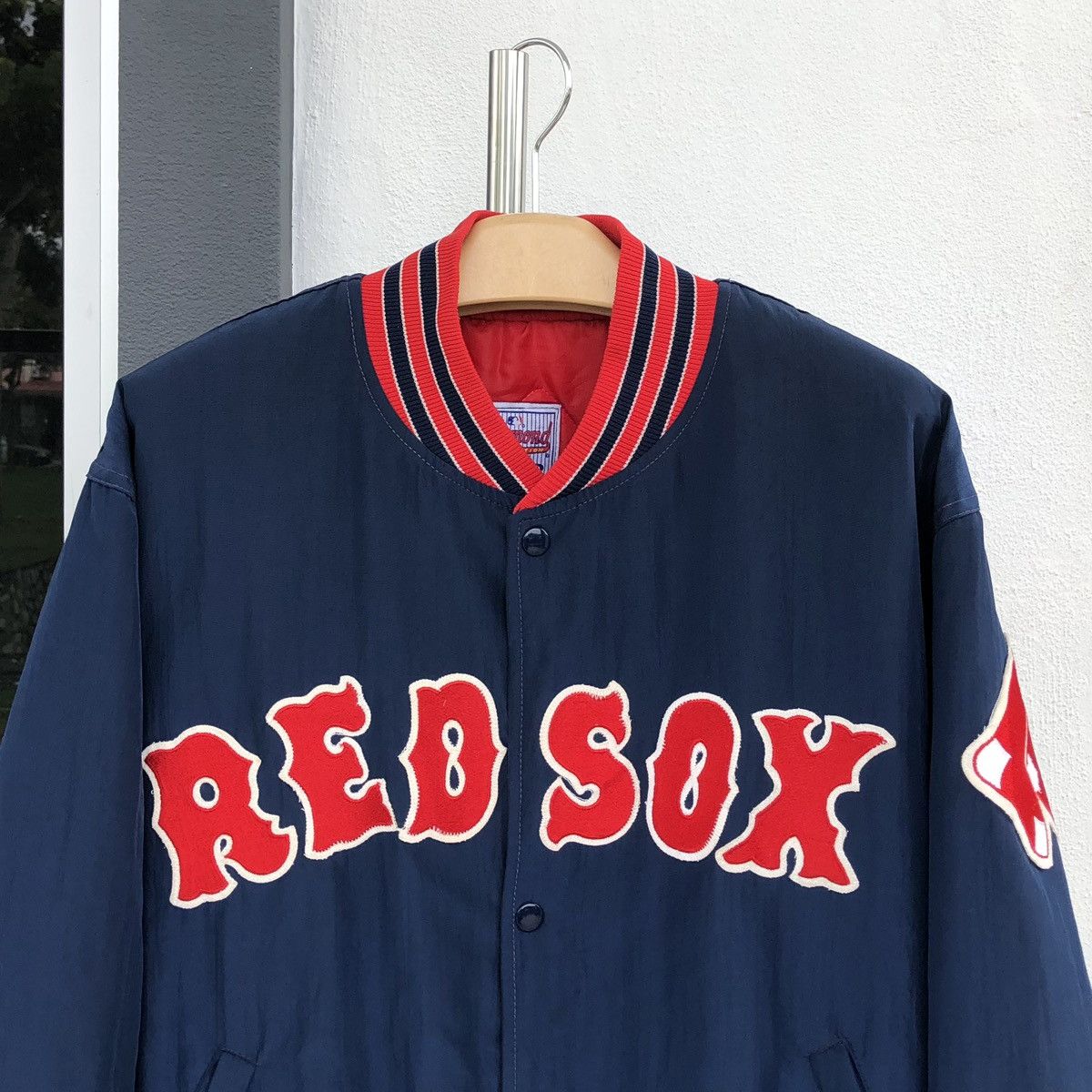 Starter Vintage Starter MLB REDSOX Baseball Varsity Jacket Size US L / EU 52-54 / 3 - 3 Thumbnail