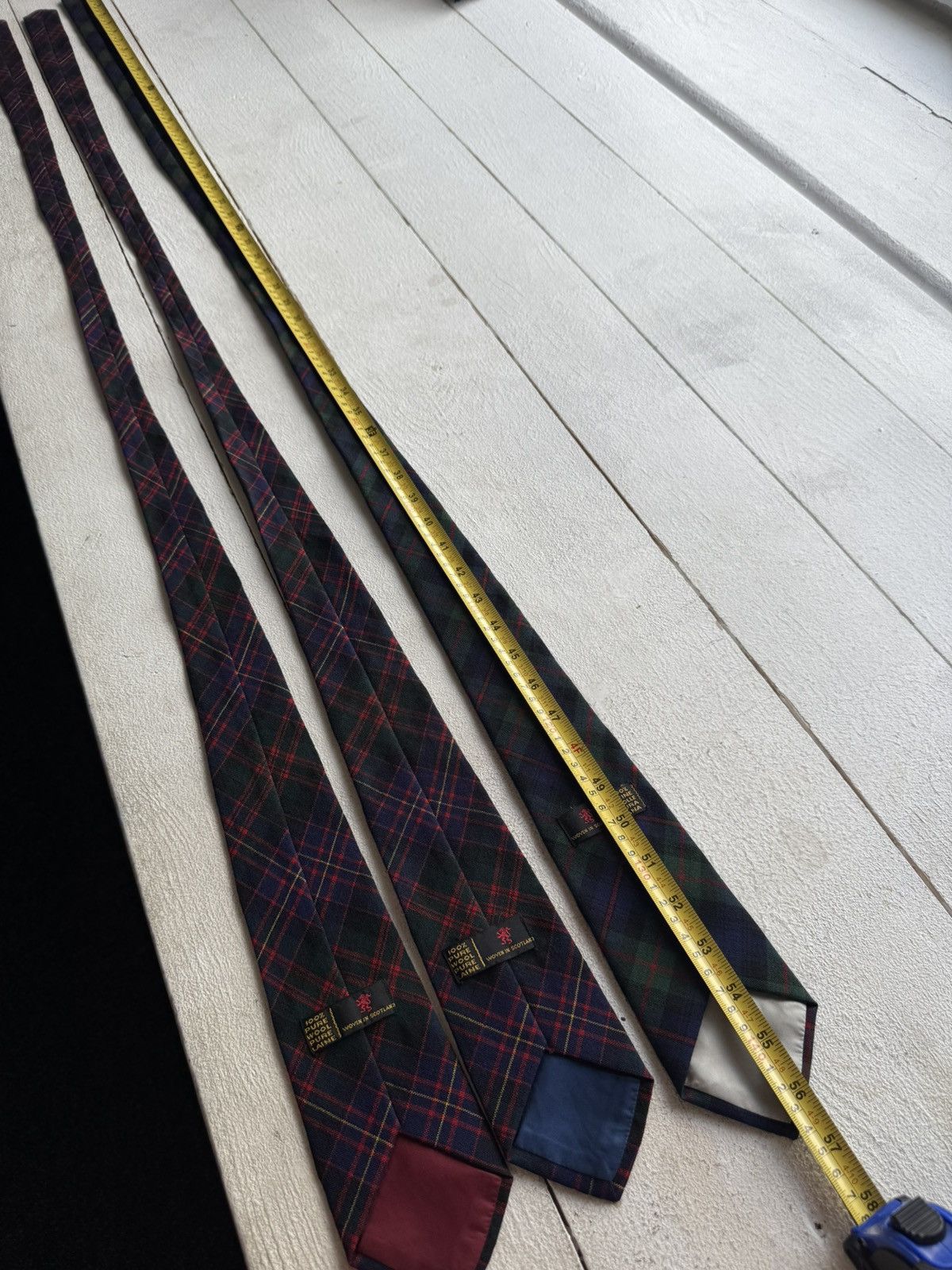 Designer × Vintage 3x Vintage Scottish Wool Tartan Ties Made in Scotland Size ONE SIZE - 9 Thumbnail