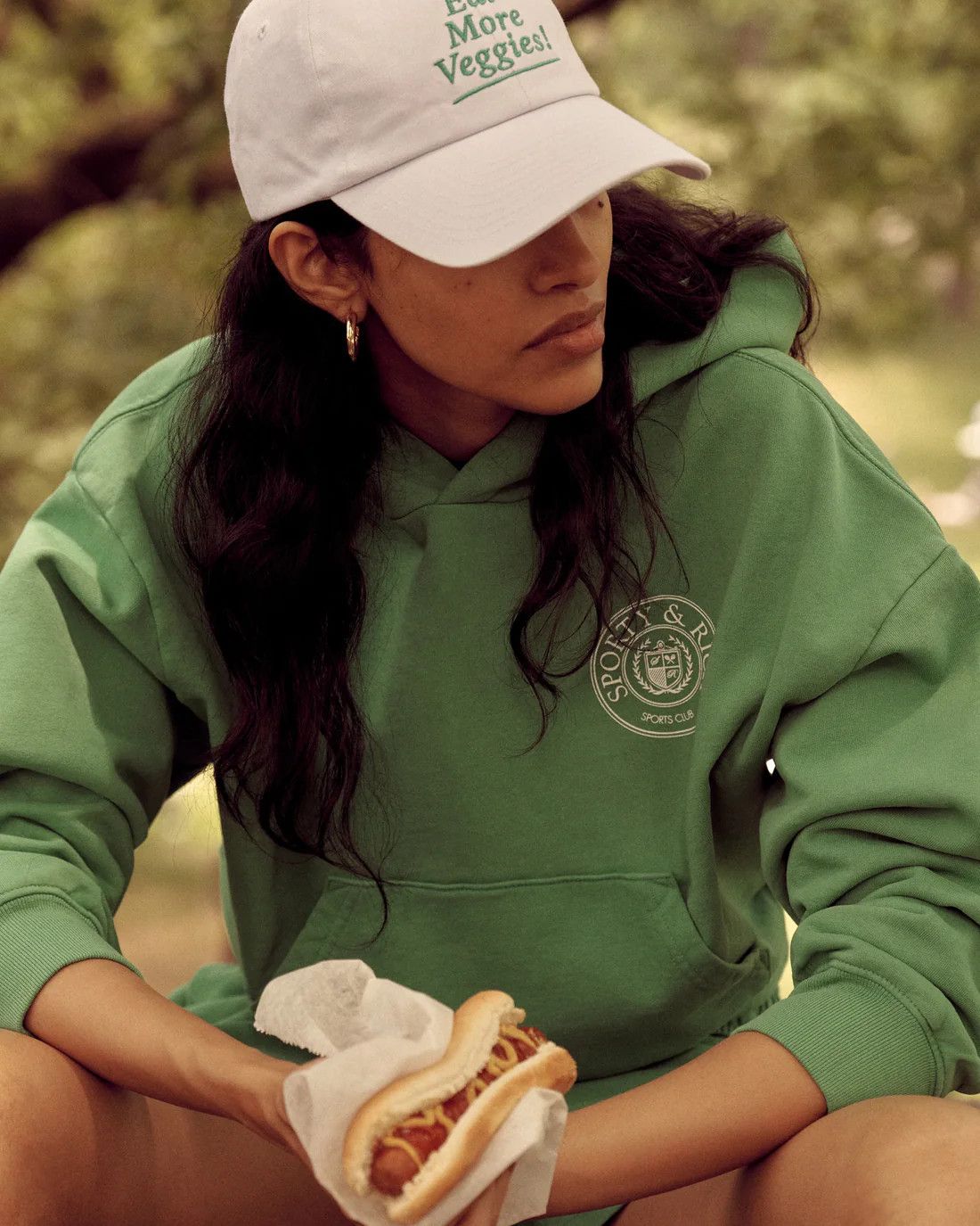 Sporty & Rich o1mle0525 Srhwc Cropped Hoodie in Green Size L / US 10 / IT 46 - 4 Thumbnail