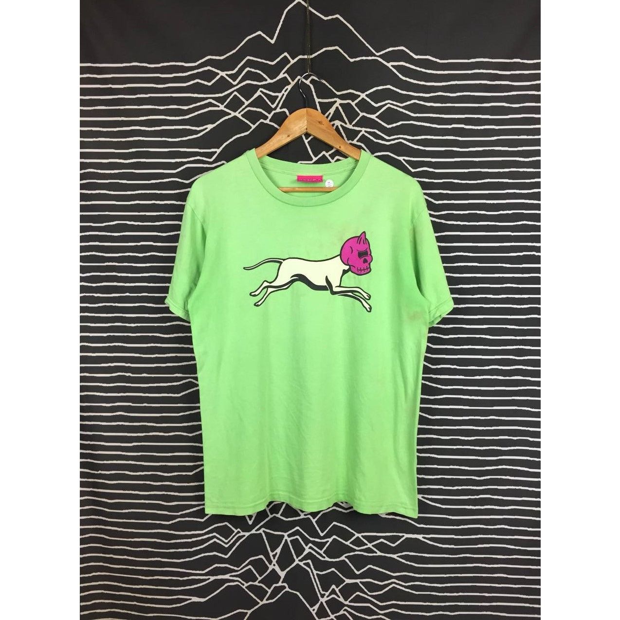 Mishka Mishka NYC Running Cat Skull Graphic Streetwear Tee Size US M / EU 48-50 / 2 - 2 Thumbnail