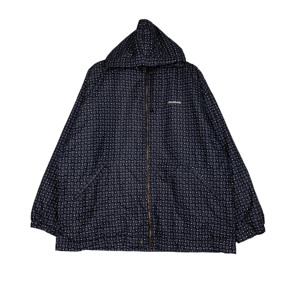 Reebok REEBOK Embroidery Logo Fullprint Hoodie Jacket #0063-C4 Size US XL / EU 56 / 4 - 1 Thumbnail