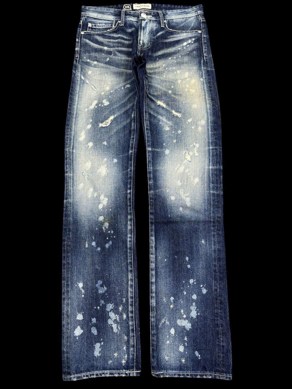 💥Insane Style💥Vanquish Paint Spltter Distressed Denim F707
