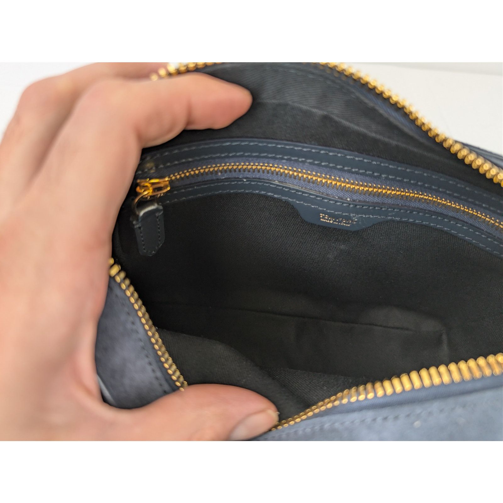 Tom Ford o1rshd1 Logo-Embossed Leather Messenger Bag in Navy Size ONE SIZE - 18 Thumbnail