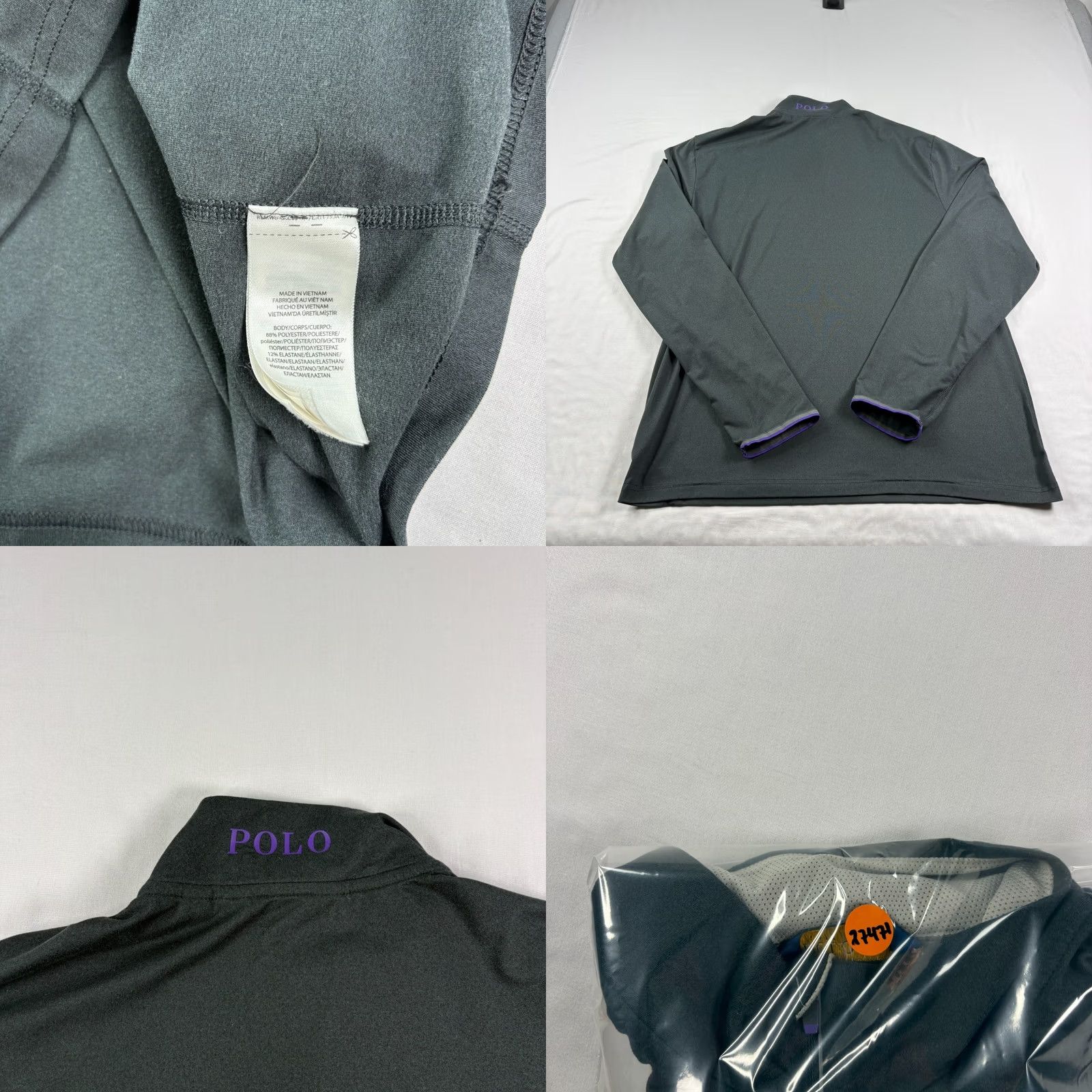 Polo Ralph Lauren Vintage Polo Ralph Lauren Golf Sweatshirt Mens L Gray 1/4 Zip Pullover Stretch Logo Mock Neck Long Sleeve Solid Pattern Golf Size US L / EU 52-54 / 3 - 8 Thumbnail
