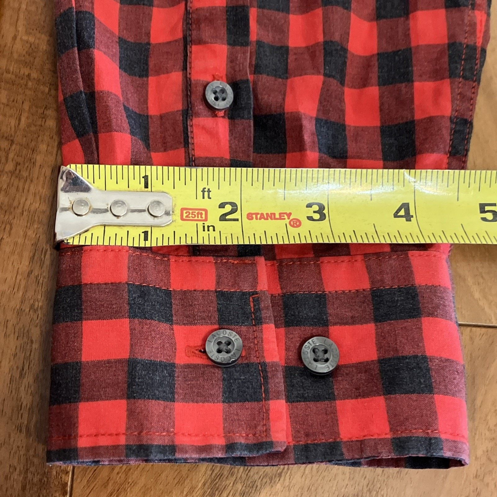 Lacoste Lacoste Men Regular Fit Checkered Button Down Shirt Large 44 Size US L / EU 52-54 / 3 - 12 Thumbnail