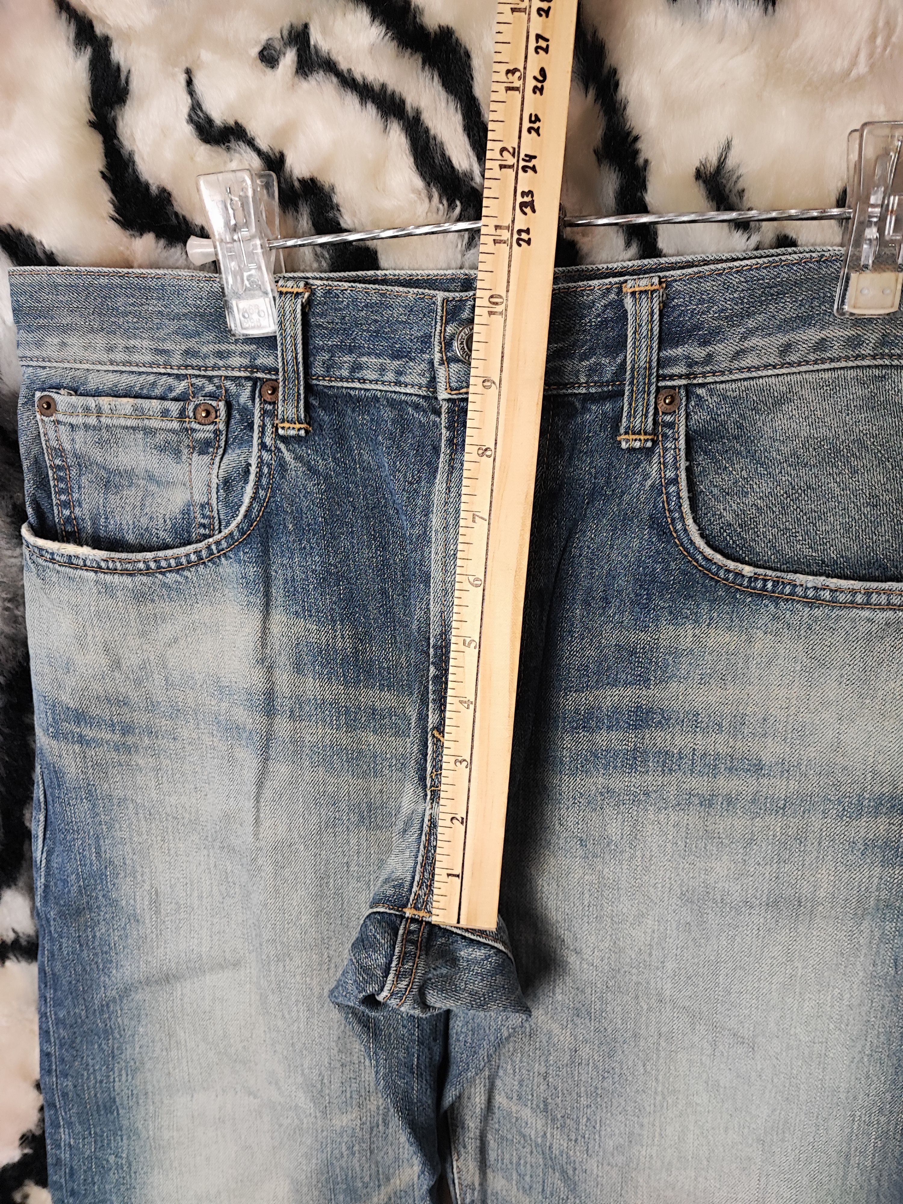 Edwin Vintage 90s Edwin Xv Faded Wash Whiskers Distressed Relaxed Size US 34 / EU 50 - 4 Thumbnail