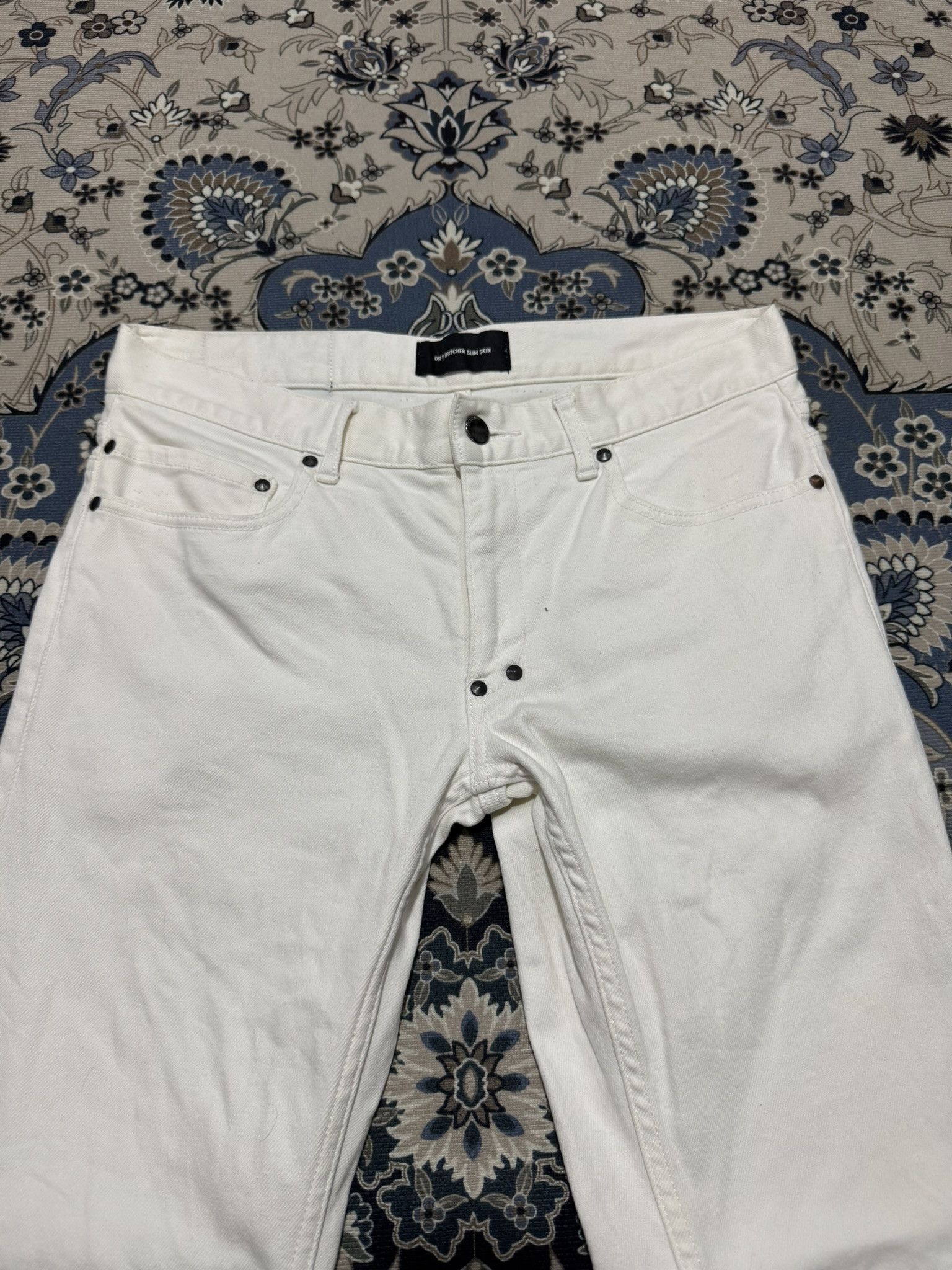 Diet Butcher Slim Skin × Japanese Brand Japanese Brand Diet Butcher Slim Skin White Skinny Jeans Size US 32 / EU 48 - 3 Thumbnail