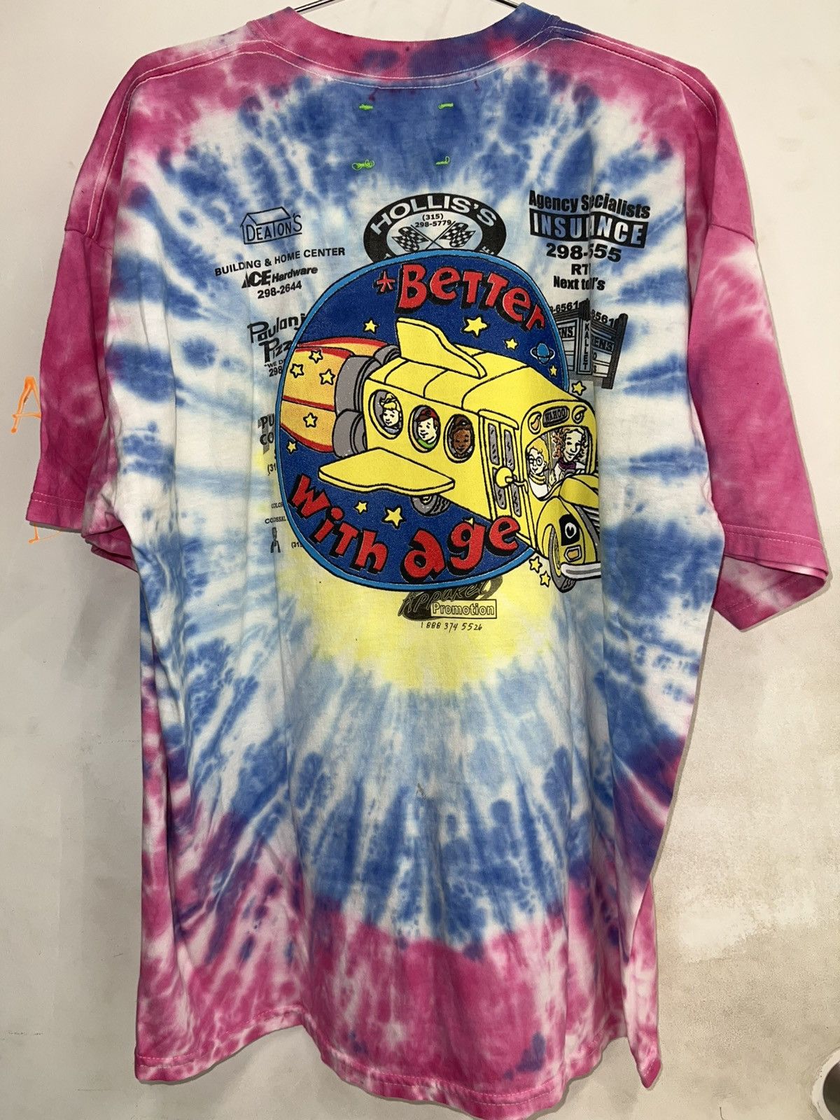 Better With Age Better With Age Frizzle Tie-Dye Pink Tee Size US XXL / EU 58 / 5 - 6 Thumbnail