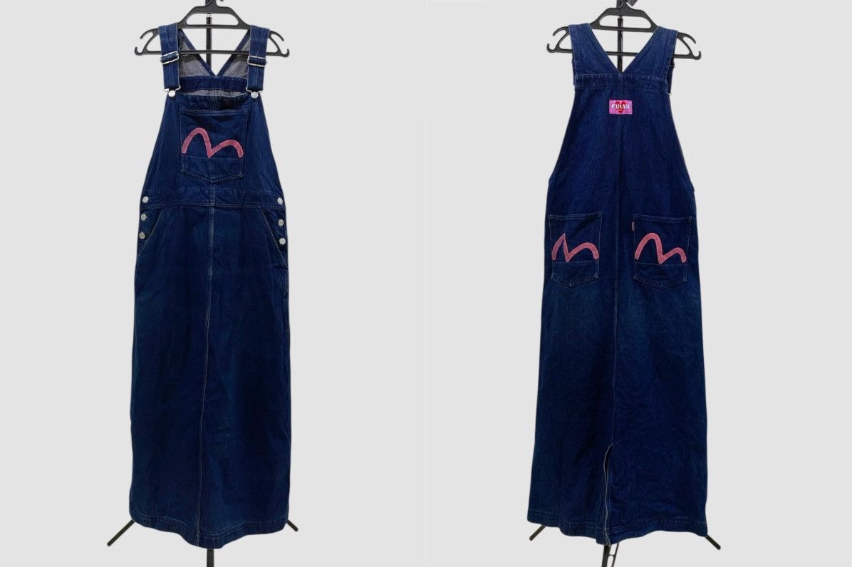 Evisu Vintage Evisu Donna Denim Pinafore Maxi Dress Size L / US 10 / IT 46 - 1 Thumbnail
